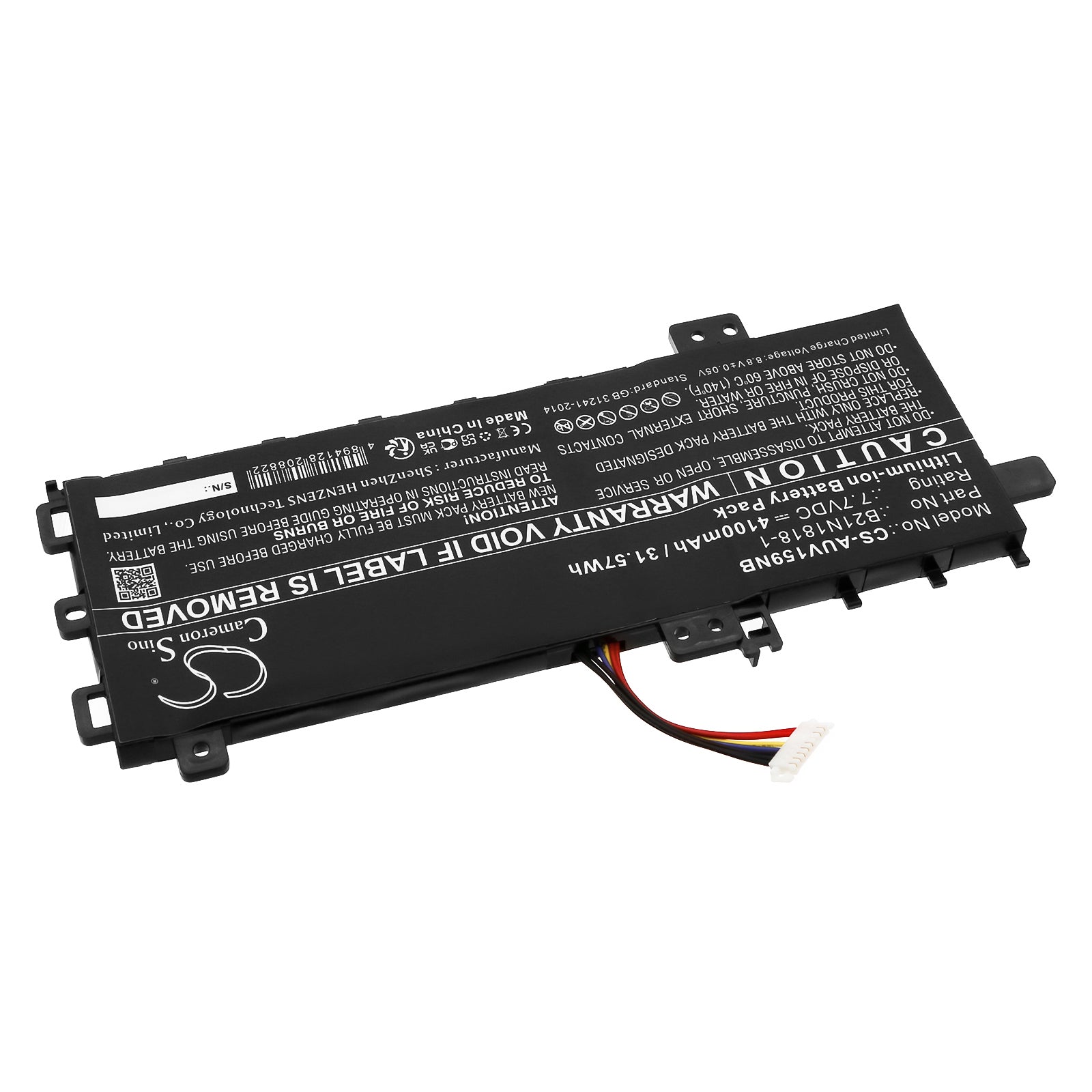 Li-ion, Notebook, Laptop Battery fits Asus Expertbook P1 P1510cja, Vivobook 14 F409da, 7.7V, 4100mAh CS-AUV159NB Notebook, Laptop Cameron Sino Technology Limited