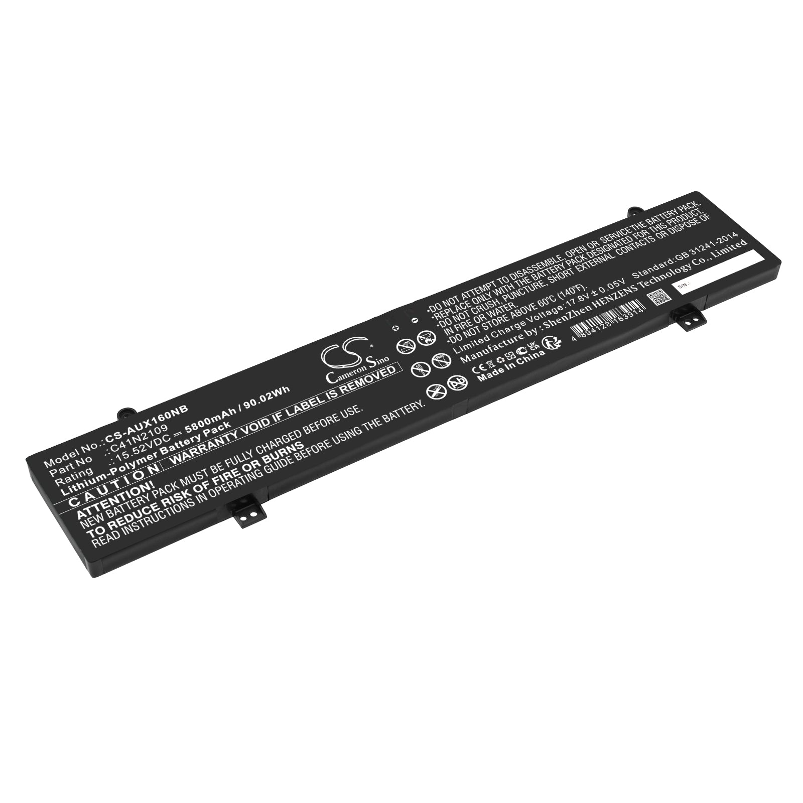 Li-Polymer, Notebook, Laptop Battery fits Asus Nr2203re, Nr2203rm, 15.52V, 5800mAh Notebook, Laptop Cameron Sino Technology Limited