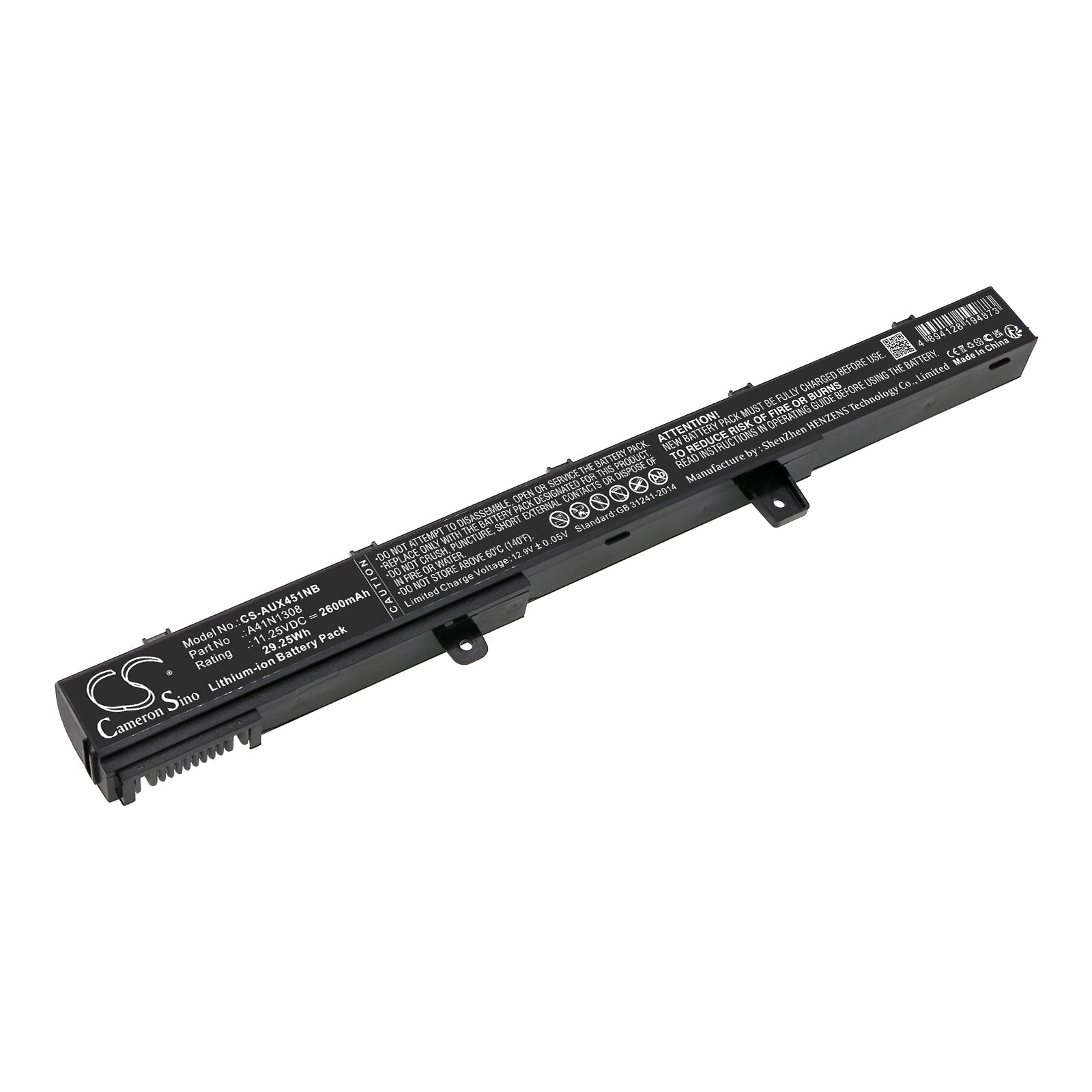 Li-ion, Notebook, Laptop Battery fits Asus 90nb0341-m00910, A41, 11.25V, 2600mAh Notebook, Laptop Cameron Sino Technology Limited