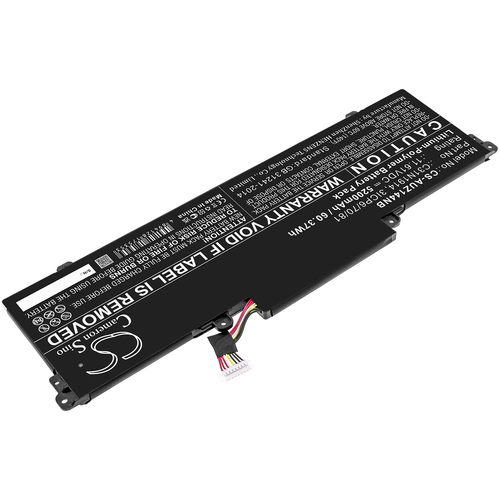 Li-Polymer, Notebook, Laptop Battery fits Asus Expertbook B7 Flip B7402fea, Ux425qa, 11.61V, 5200mAh Notebook, Laptop Cameron Sino Technology Limited