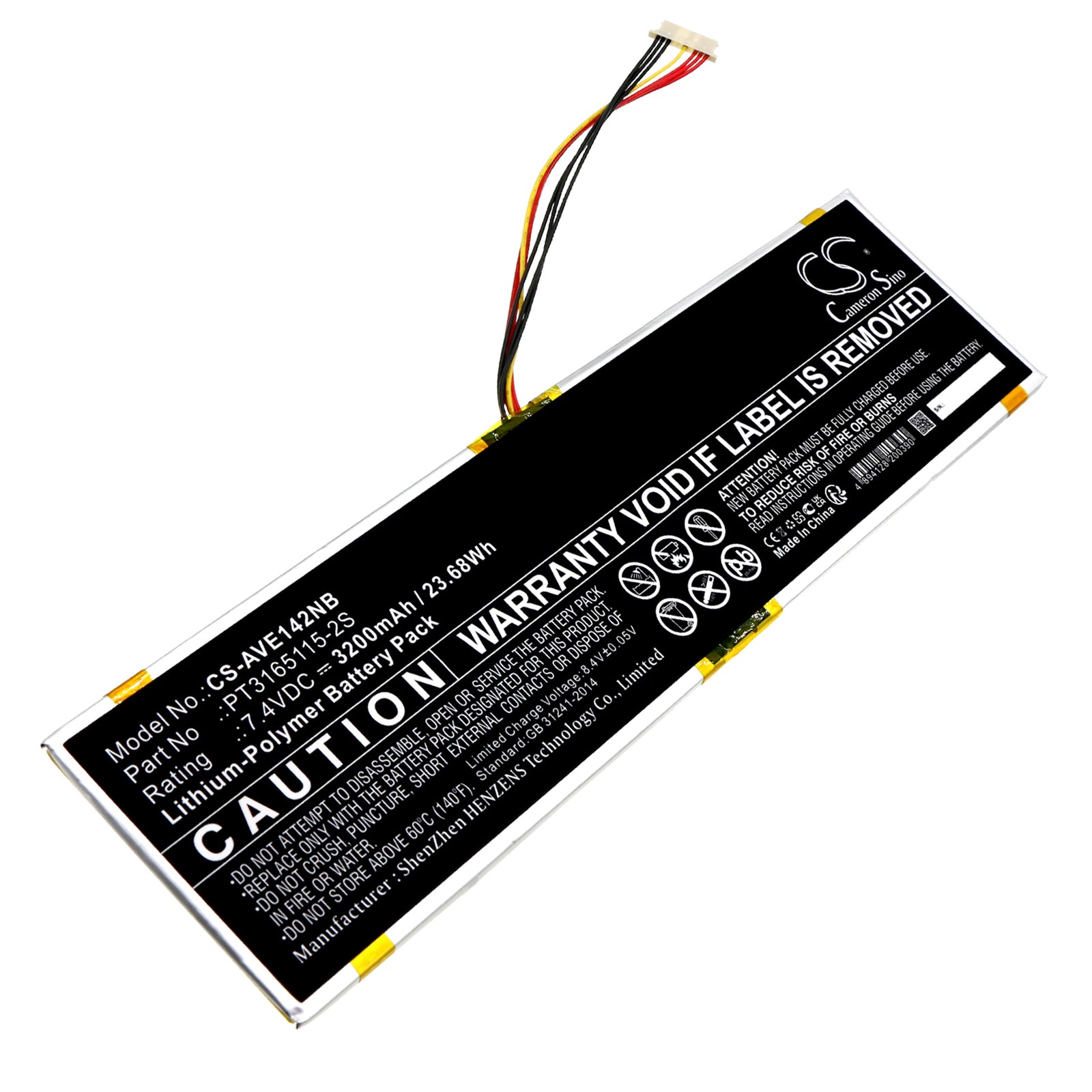Li-Polymer, Notebook, Laptop Battery fits Avita Essential Ne14a2, 7.4V, 3200mAh Notebook, Laptop Cameron Sino Technology Limited