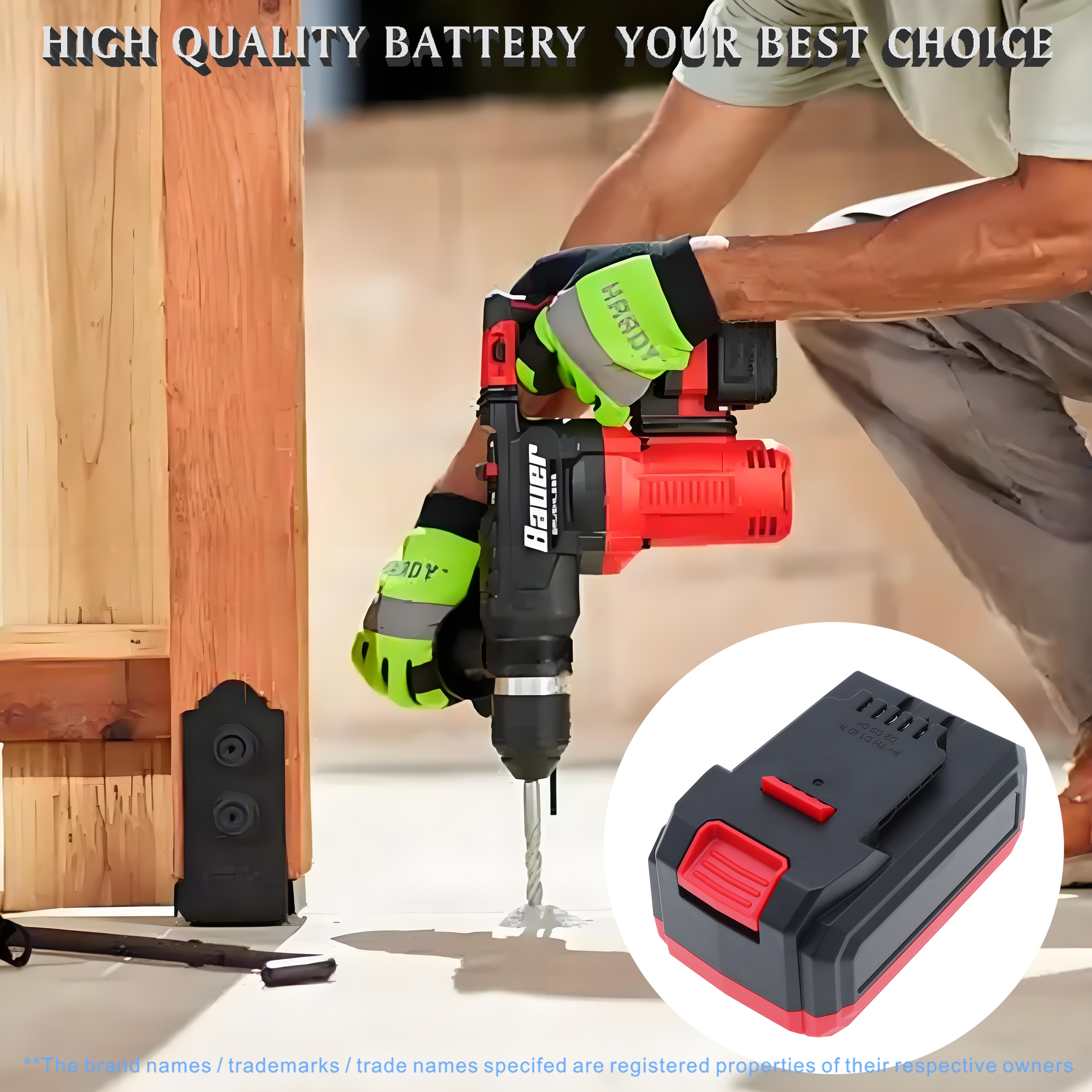 20V, Li-ion, 5000mAh, Battery fits Bauer 20V Brushless Cordless, 20V Brushless Cordless, 100Wh Power Tools Cameron Sino Technology Limited