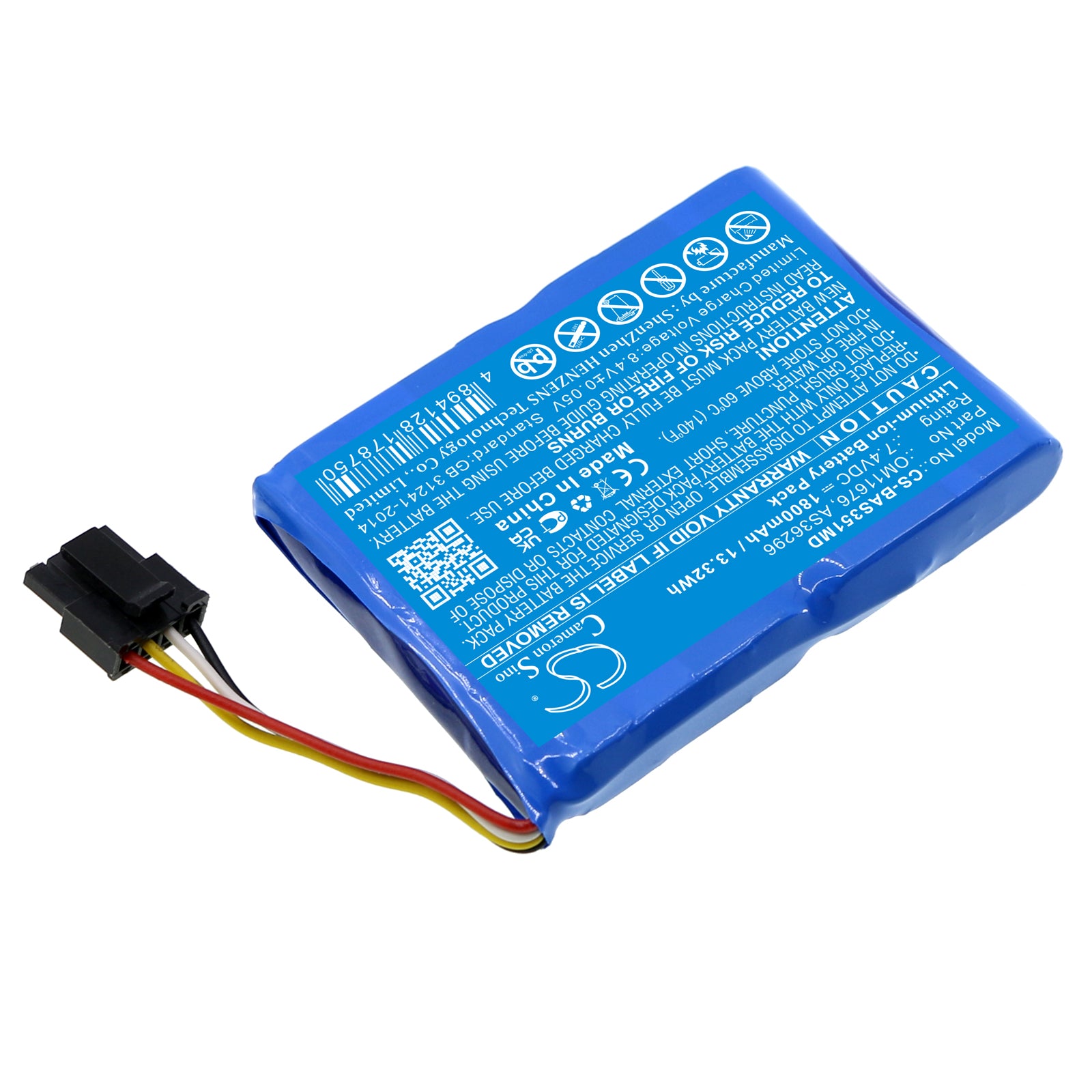 Li-ion, Medical Battery fits Baxter Healthcare 35702, 35724, 7.4V, 1800mAh Medical Cameron Sino Technology Limited