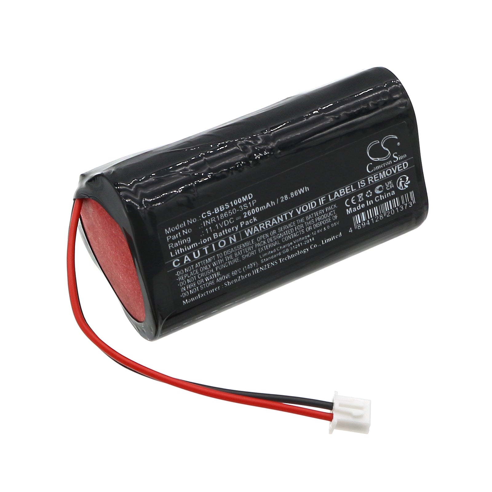 Li-ion, Medical Battery fits Bombas Infusion, 11.1V, 2600mAh Medical Cameron Sino Technology Limited