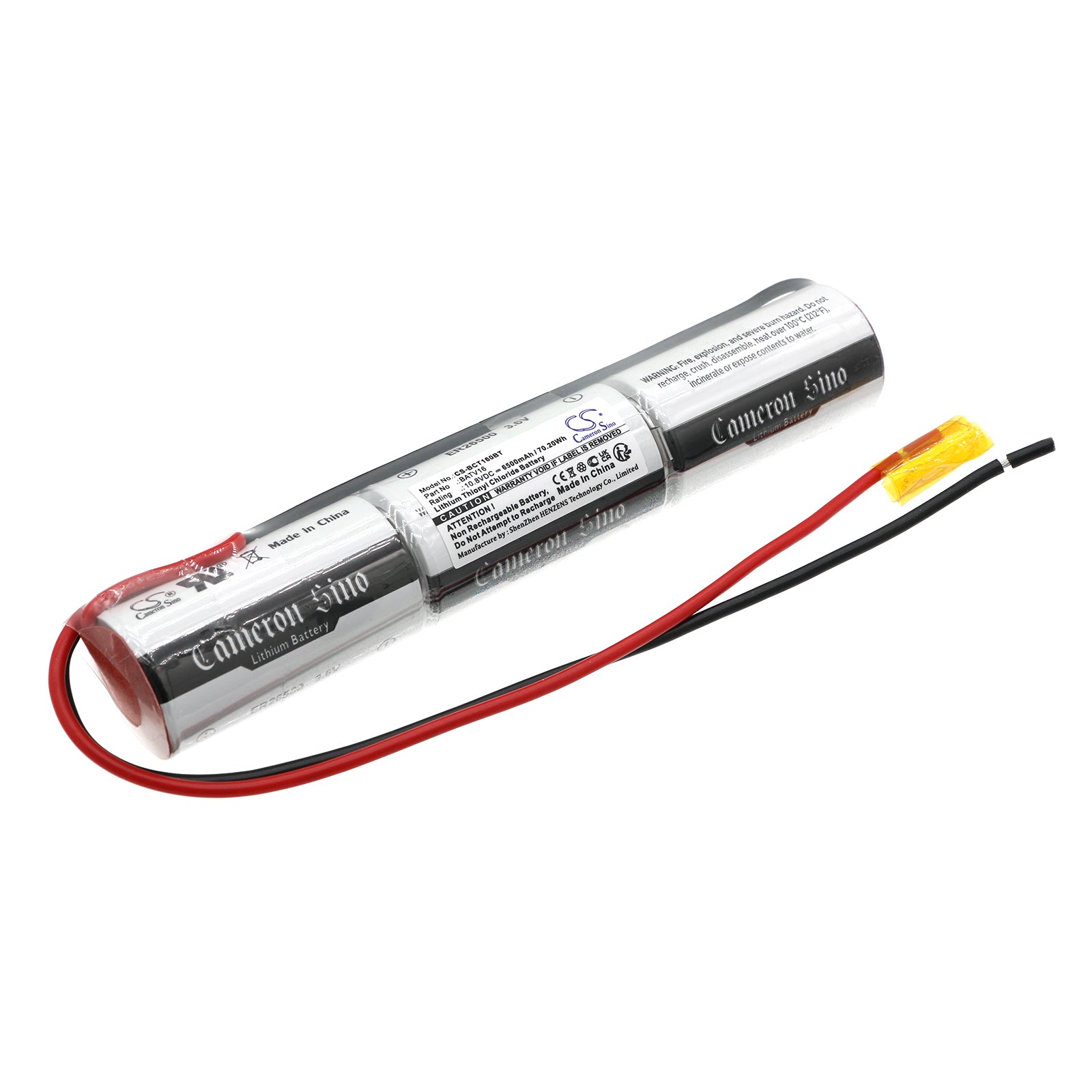 Li-SOCl2, Alarm System Battery fits Daitem C104 Compact, Dc643, 10.8V, 6500mAh Alarm System Cameron Sino Technology Limited