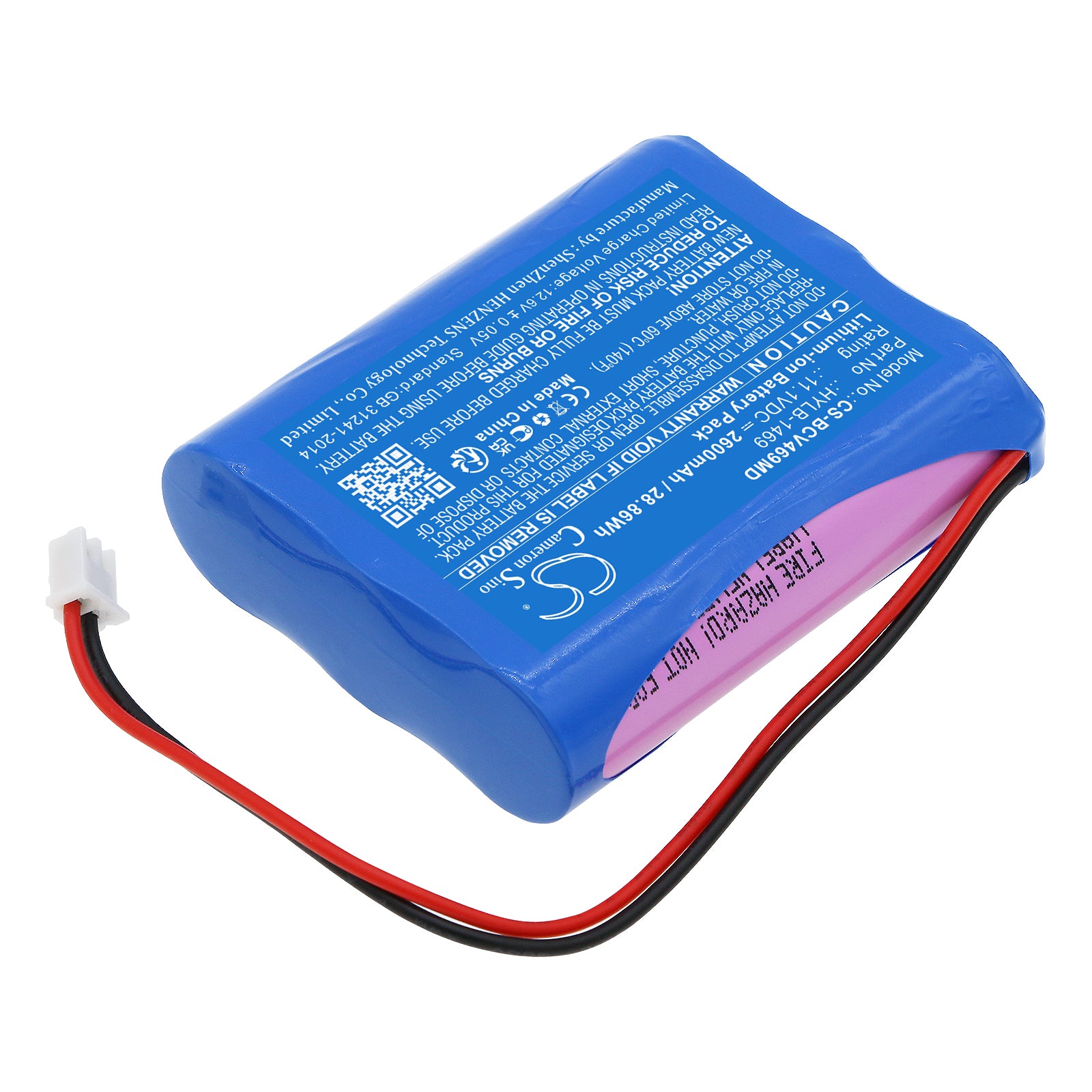 Li-ion, Medical Battery fits Biocare Vital Signs Monitor, 11.1V, 2600mAh Medical Cameron Sino Technology Limited