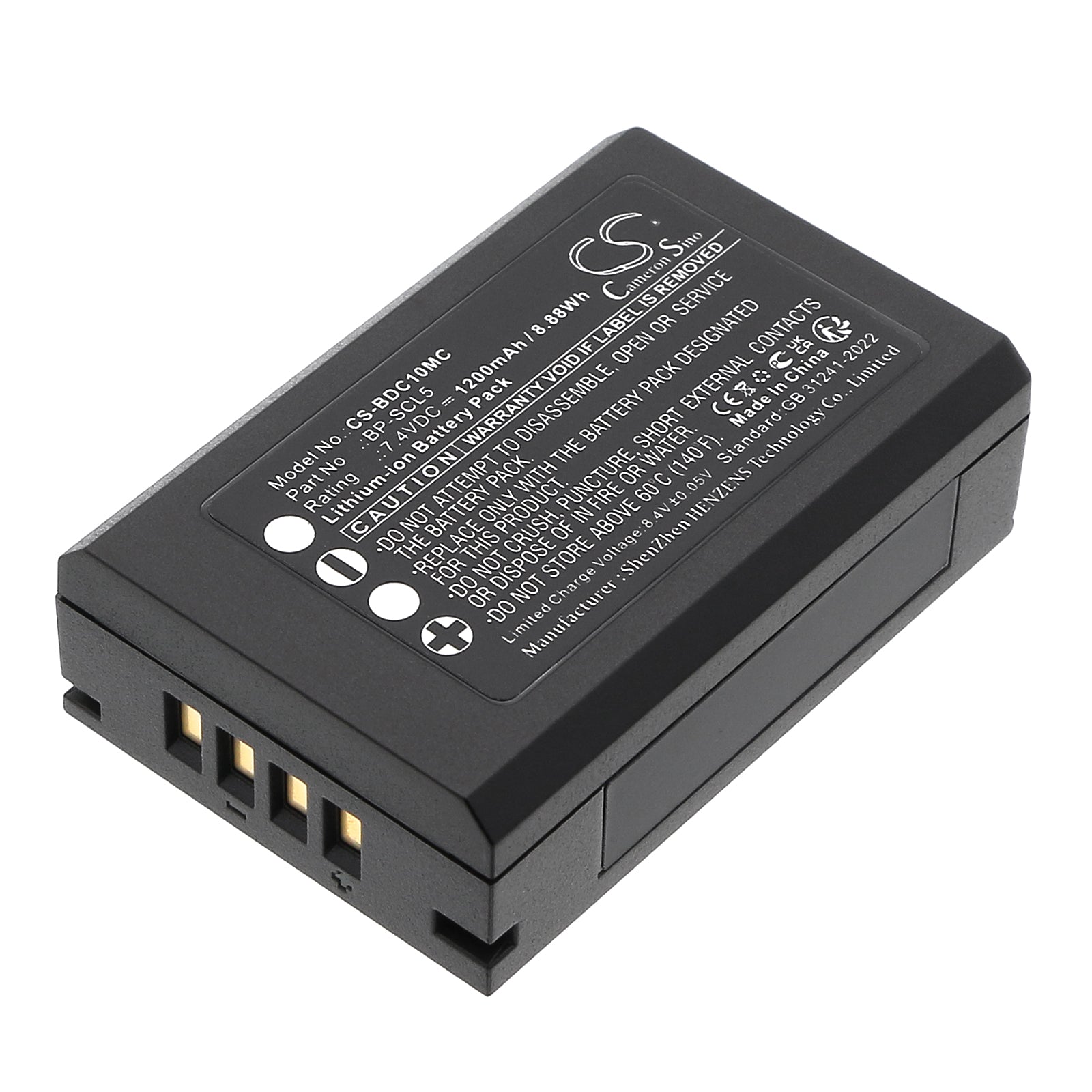 7.4V, Li-ion, 1200mAh, Battery fits Leica M10, M10P, 8.88Wh Camera Cameron Sino Technology Limited