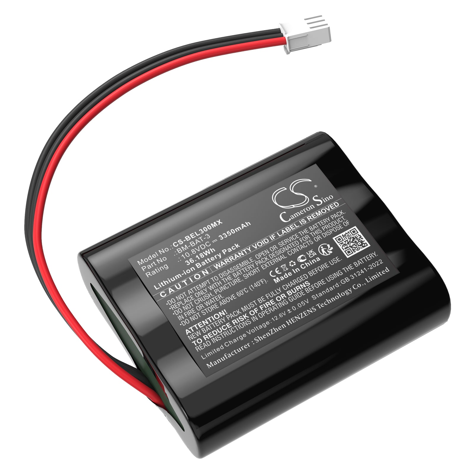 10.8V, Li-ion, 3350mAh, Battery fits Bionet BM3 Pro, BM3Vet Elite, 36.18Wh Medical Cameron Sino Technology Limited