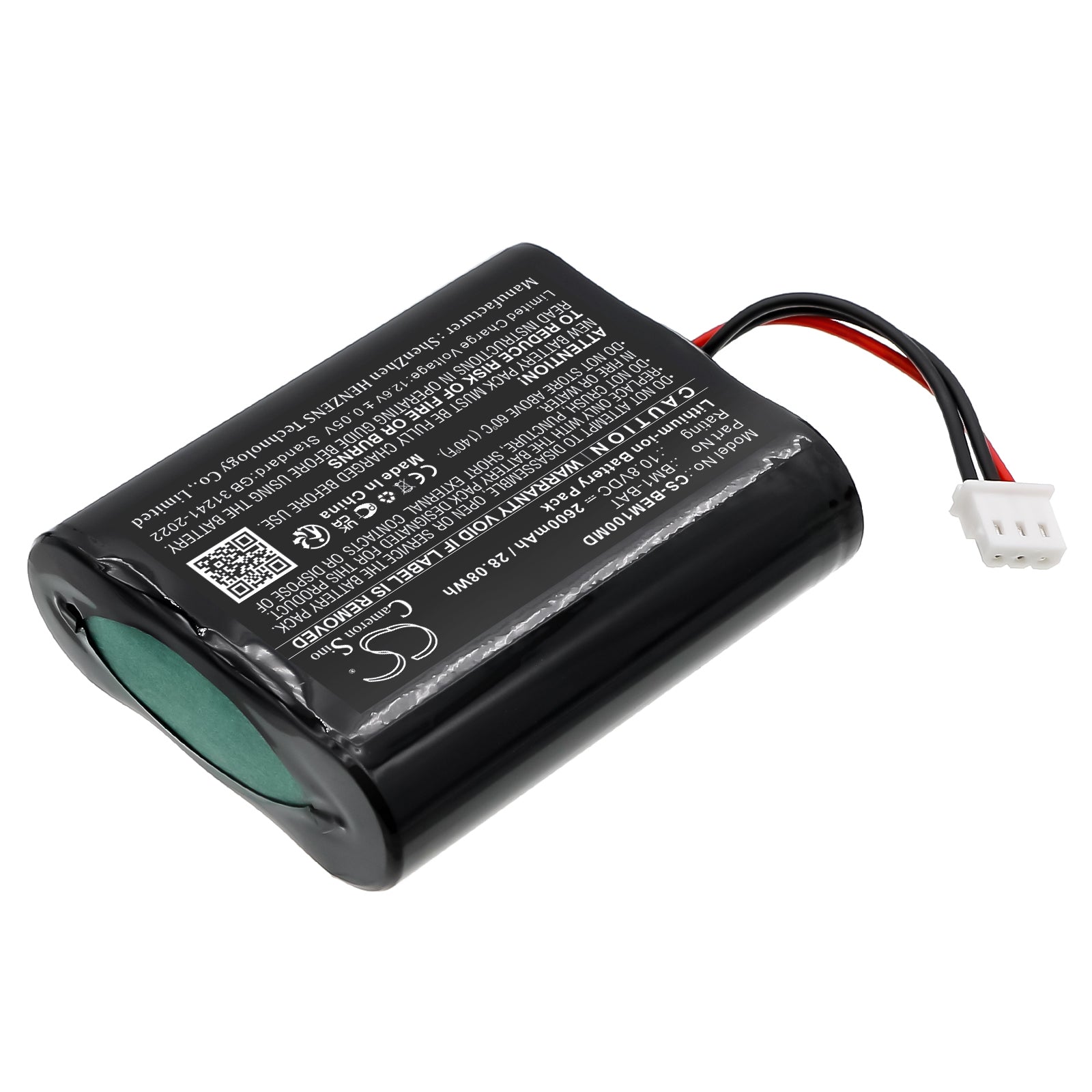 10.8V, Li-ion, 2600mAh, Battery fits Bionet BM1 Vet, 28.08Wh Medical Cameron Sino Technology Limited