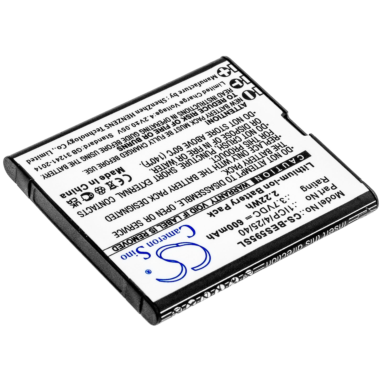 Li-ion, Mobile, SmartPhone Battery fits Bea-fon Sl495, Sl595, 3.7V, 600mAh Mobile, SmartPhone Cameron Sino Technology Limited