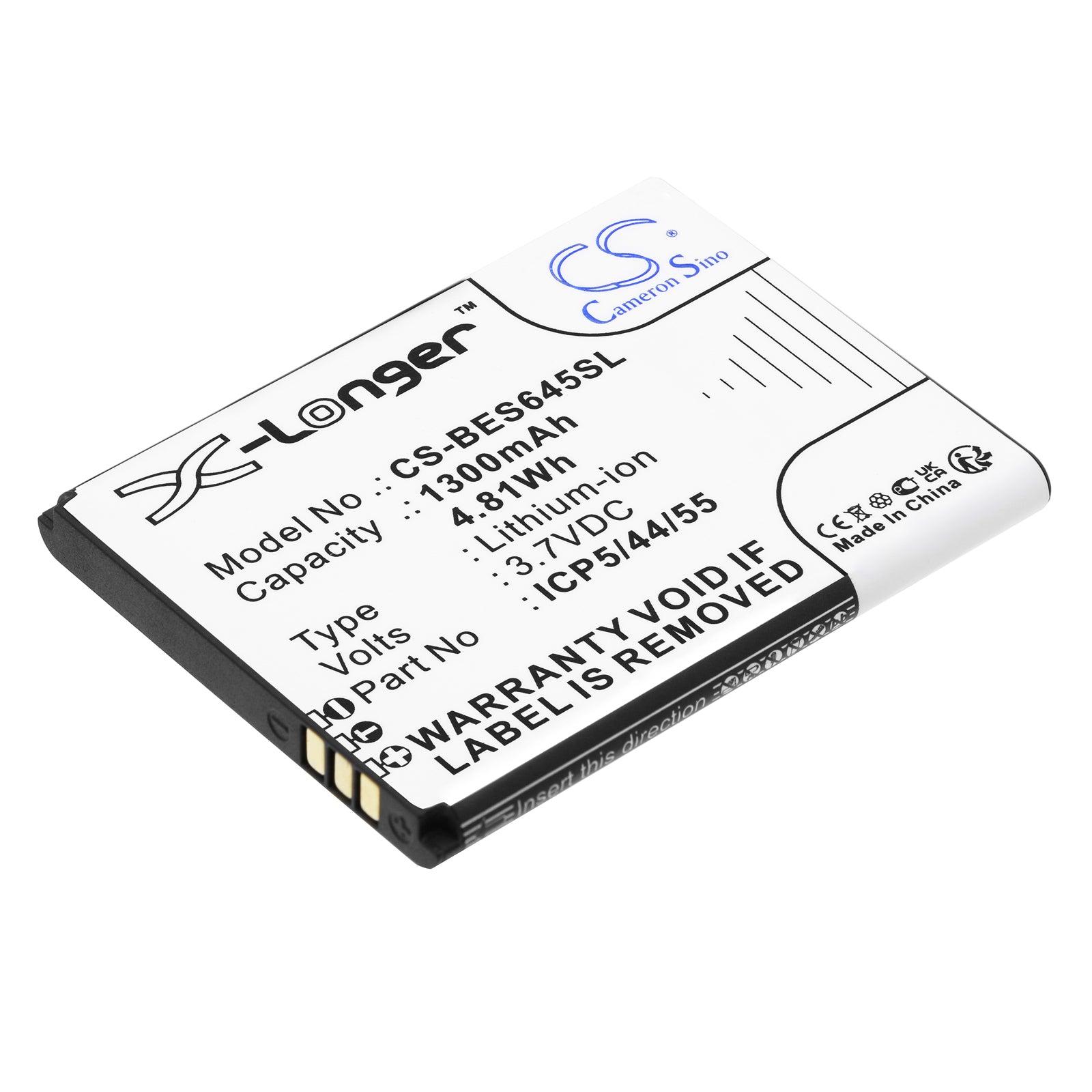 Li-ion, Mobile, SmartPhone Battery fits Bea-fon Sl645, Sl645 Plus, 3.7V, 1300mAh Mobile, SmartPhone Cameron Sino Technology Limited