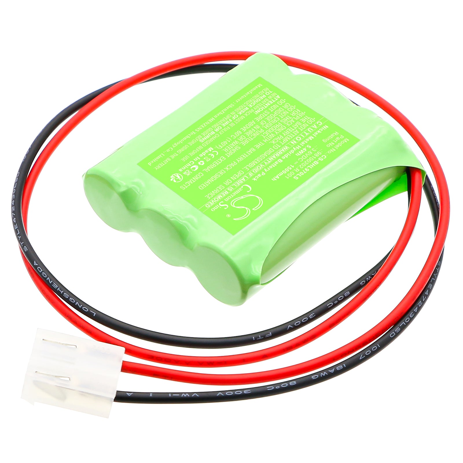 3.6V, Ni-MH, 1500mAh, Battery fits Beghelli 415097000, 5.4Wh Emergency Lighting Cameron Sino Technology Limited