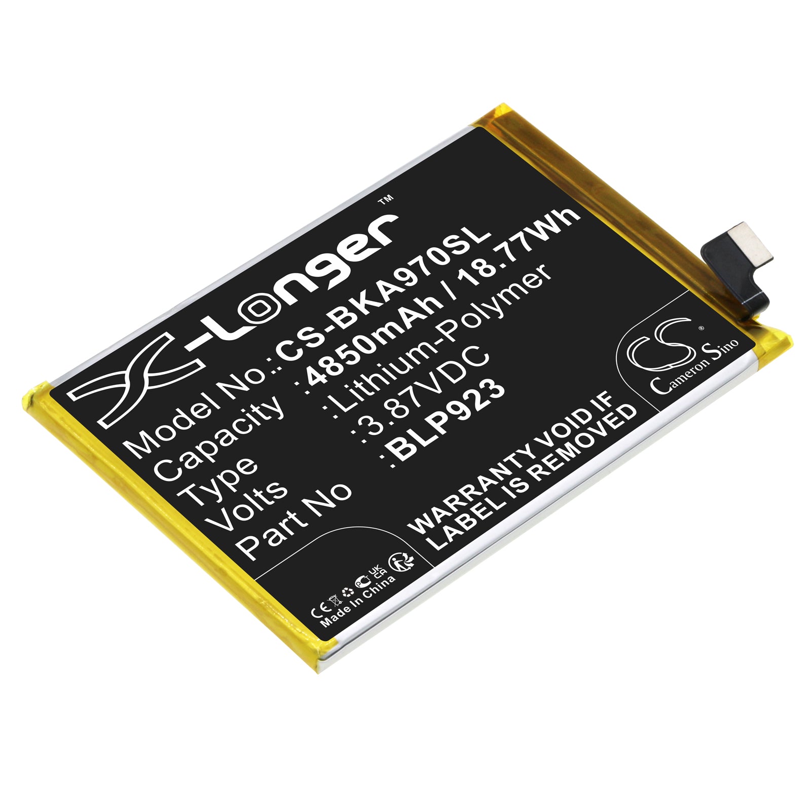 Li-Polymer, Mobile, SmartPhone Battery fits Vivo A97 5g, Pftm10, 3.87V, 4850mAh Mobile, SmartPhone Cameron Sino Technology Limited