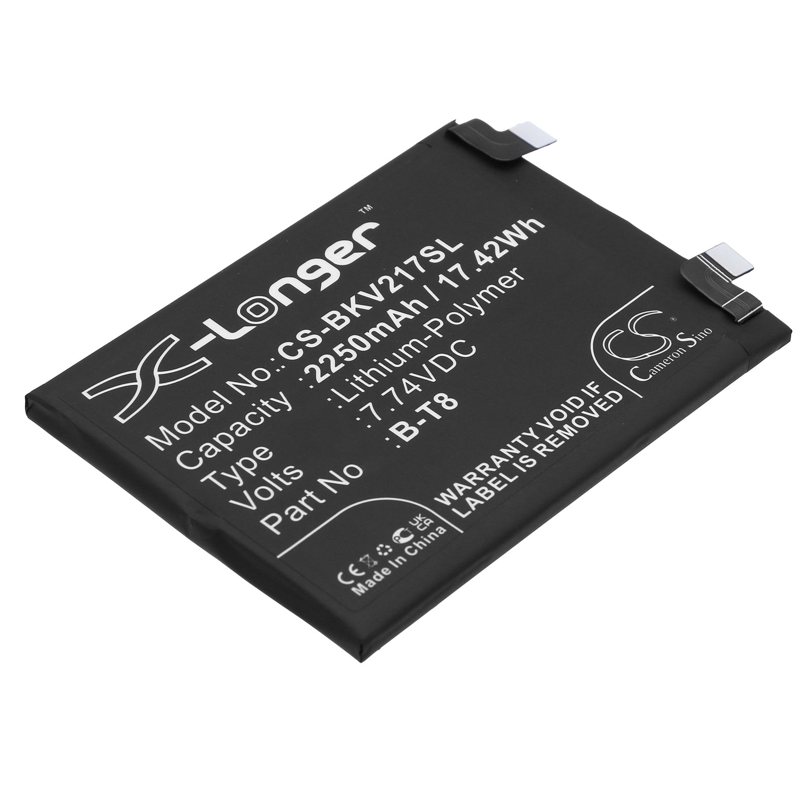 Li-Polymer, Mobile, SmartPhone Battery fits Vivo I2022, Iqoo 9 Pro, 7.74V, 2250mAh Mobile, SmartPhone Cameron Sino Technology Limited