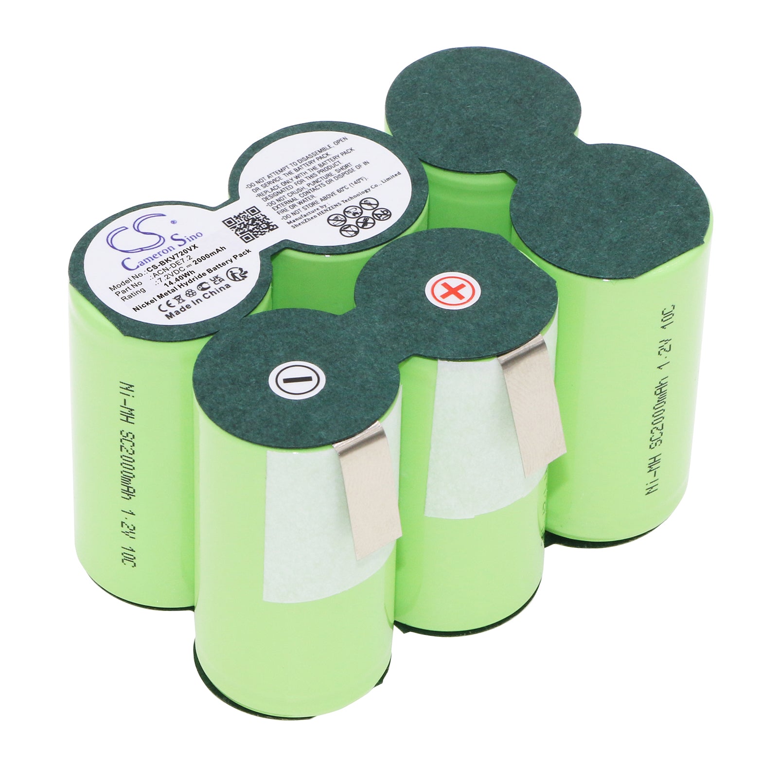 Ni-MH, Vacuum Battery fits Black&decker Dustbuster Dv7205n H2, Dustbuster Extreme 7.2v, 7.2V, 2000mAh Vacuum Cameron Sino Technology Limited