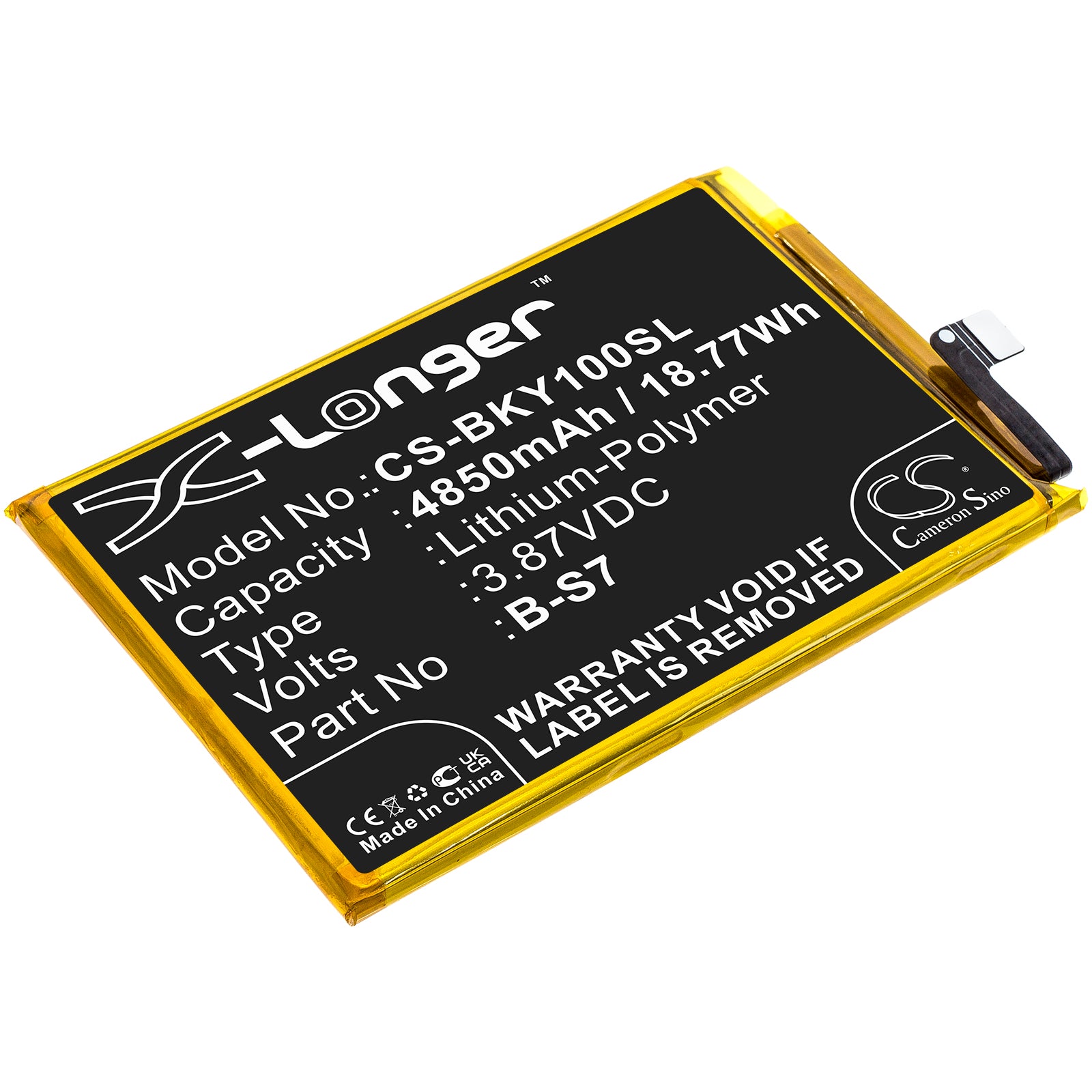 Li-Polymer, Mobile, SmartPhone Battery fits Vivo Y01, 3.87V, 4850mAh Mobile, SmartPhone Cameron Sino Technology Limited