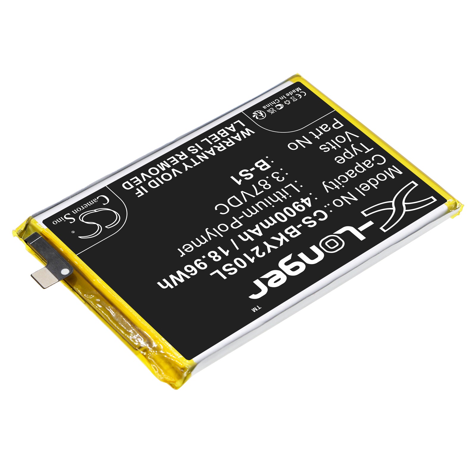 Li-Polymer, Mobile, SmartPhone Battery fits Vivo V2110, V2135, 3.87V, 4900mAh Mobile, SmartPhone Cameron Sino Technology Limited