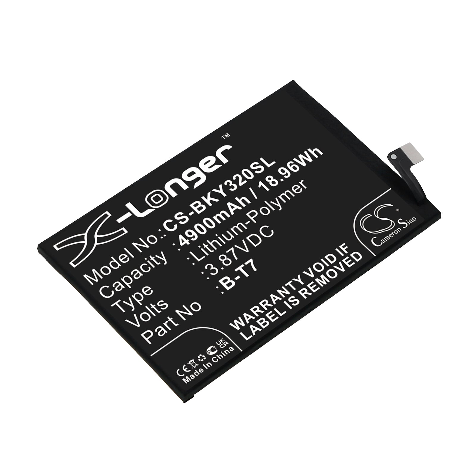 Li-Polymer, Mobile, SmartPhone Battery fits Vivo V2140, V2158, 3.87V, 4900mAh Mobile, SmartPhone Cameron Sino Technology Limited