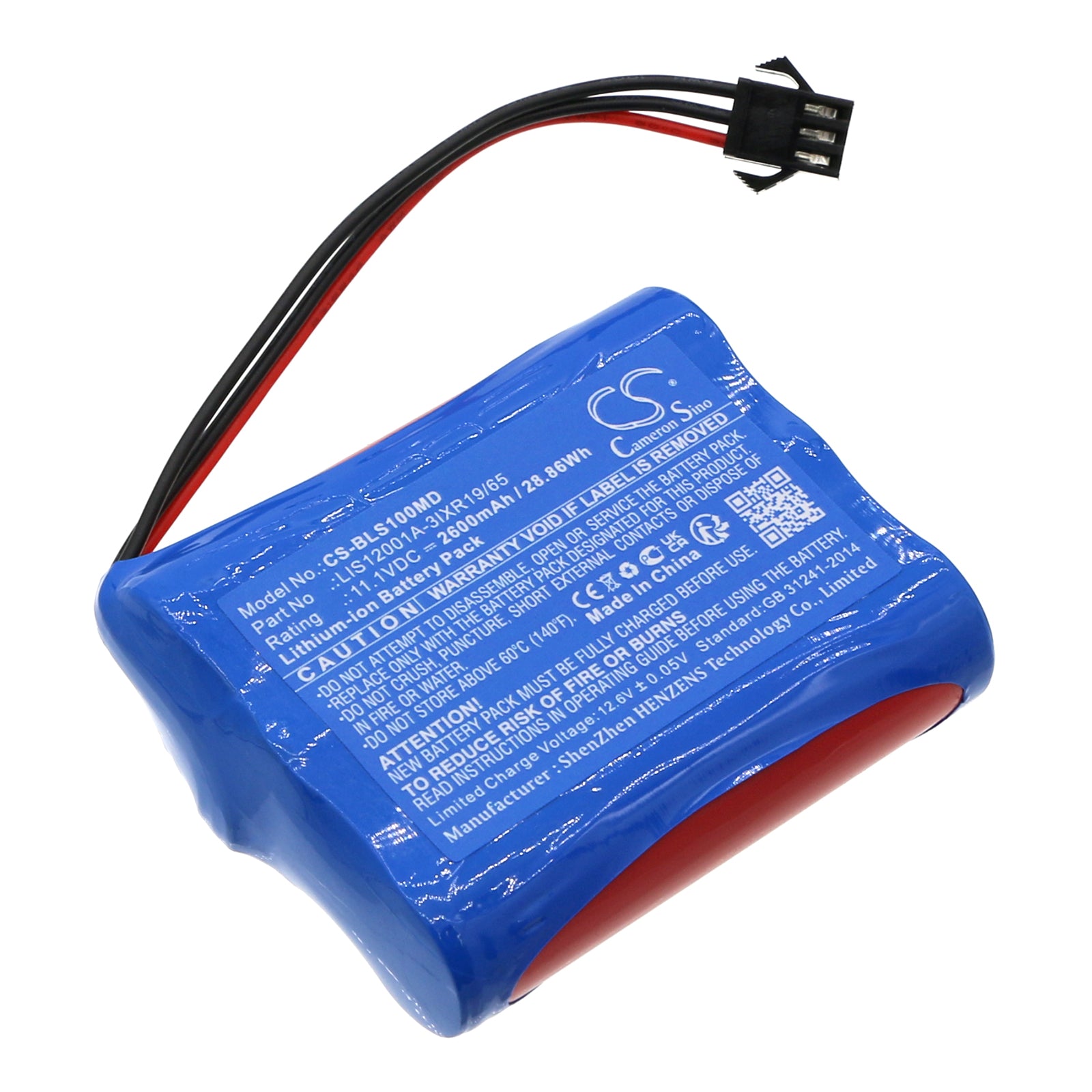 Li-ion, Medical Battery fits Biolight M10, S10, 11.1V, 2600mAh Medical Cameron Sino Technology Limited