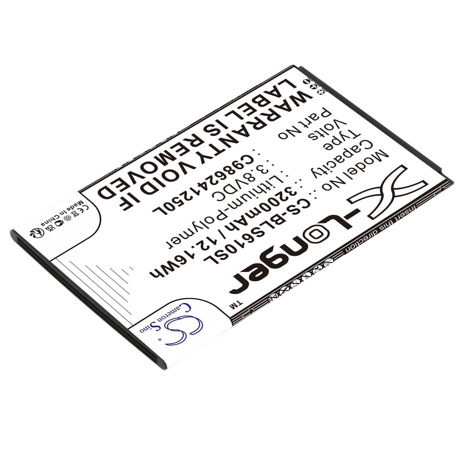 Li-Polymer, Mobile, SmartPhone Battery fits Blu A190p, Advance A6, 3.8V, 3200mAh Mobile, SmartPhone Cameron Sino Technology Limited