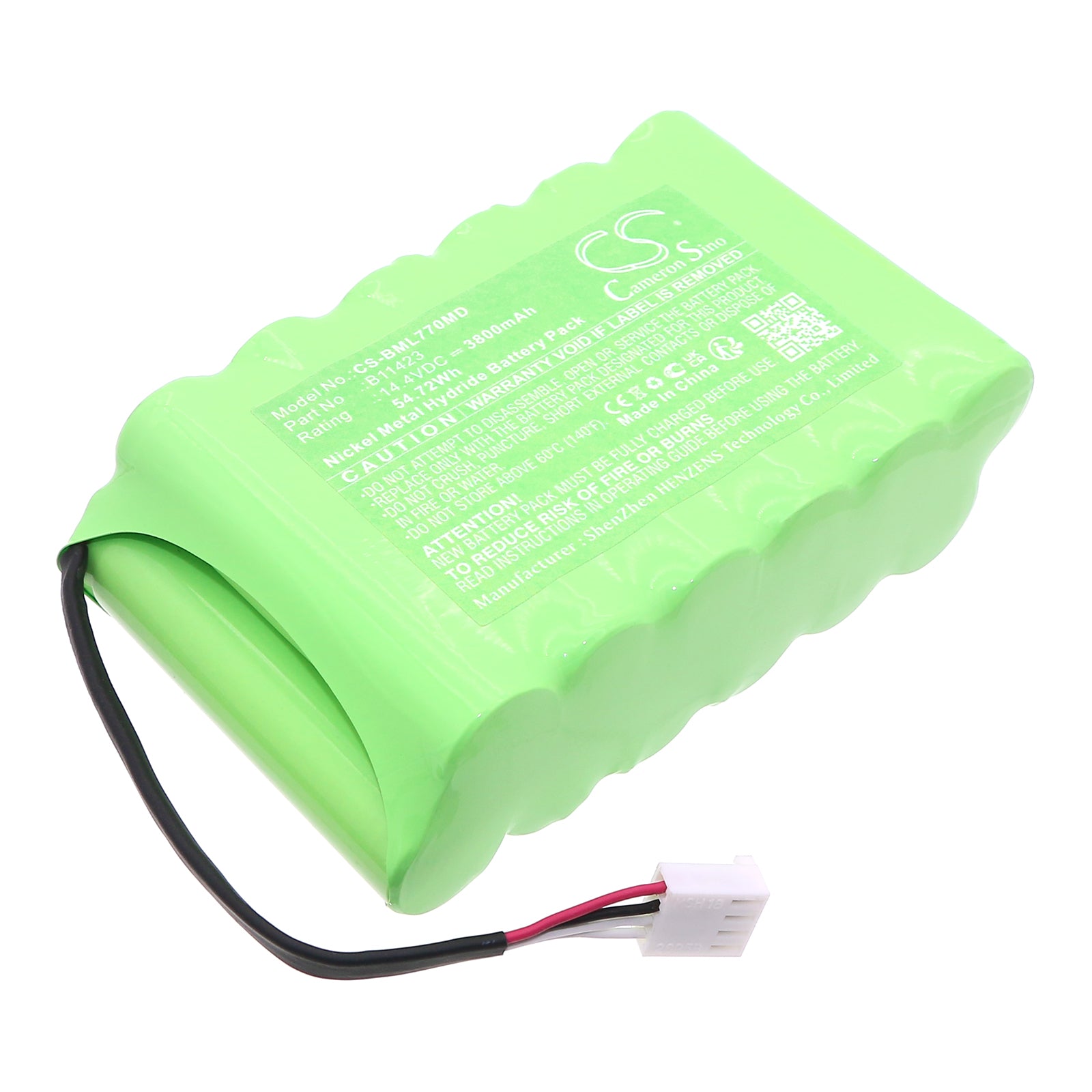 14.4V, Ni-MH, 3800mAh, Battery fits Biomedical Radiometer America ABL 77 Blood Gas Analyzer, 54.72Wh Medical Cameron Sino Technology Limited
