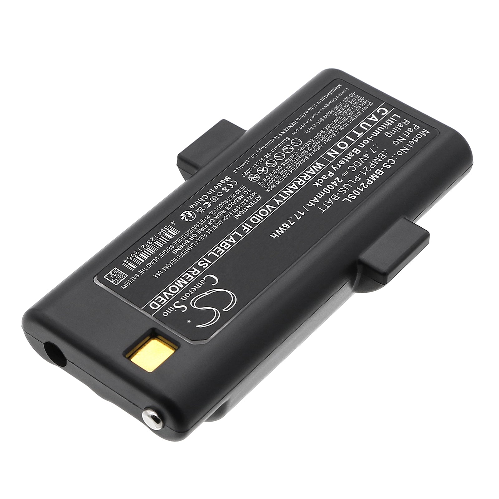 7.4V, Li-ion, 2400mAh, Battery fits Brady BMP21 Plus, BMP21-Lab, 17.76Wh Portable Printer Cameron Sino Technology Limited