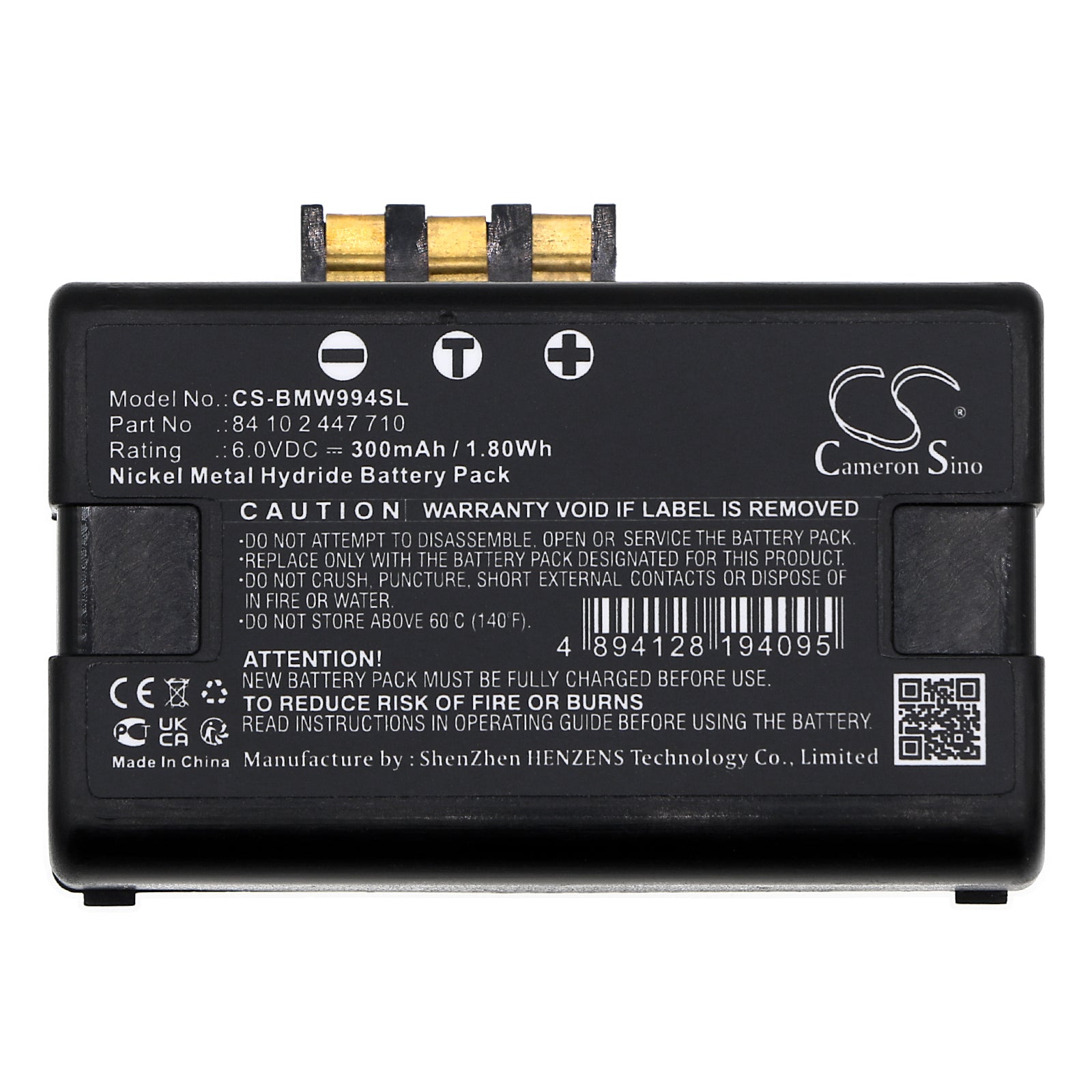 Ni-MH, Siren Alarm Battery fits Bmw F44 228i Xdrive, F44 M235i Xdrive, 6.0V, 300mAh Siren Alarm Cameron Sino Technology Limited
