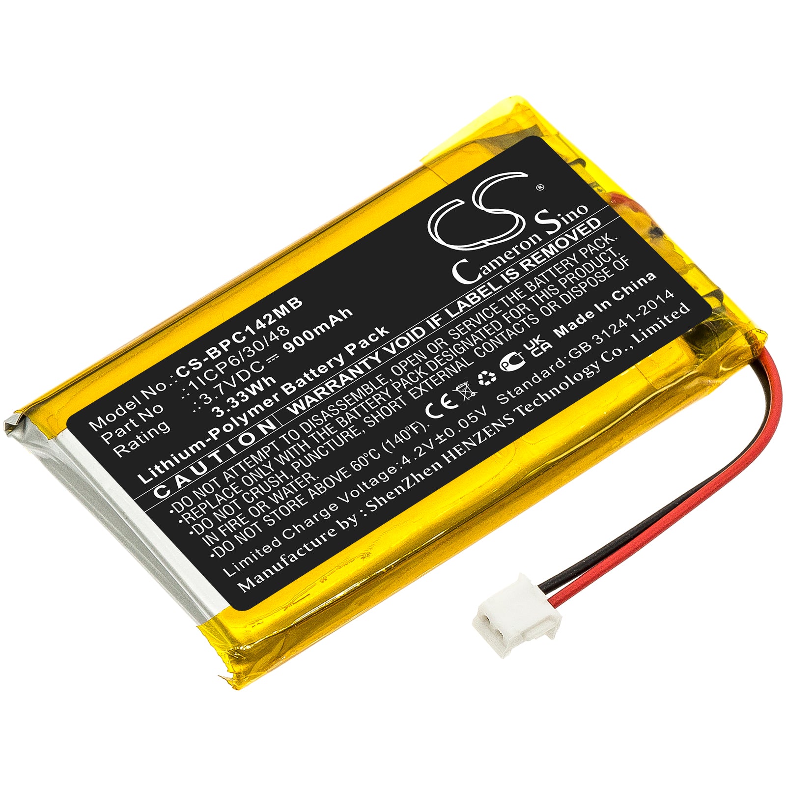 Li-Polymer, BabyPhone Battery fits Babymoov A014414, A014415, 3.7V, 900mAh BabyPhone Cameron Sino Technology Limited