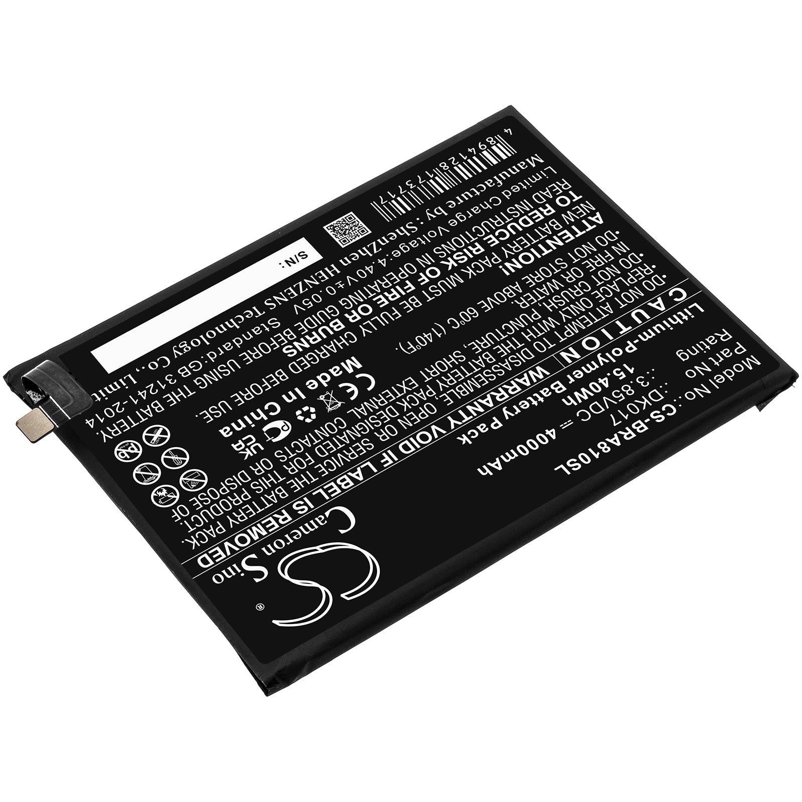 Li-Polymer, Mobile, SmartPhone Battery fits Blackview A80 Pro, 3.85V, 4000mAh Mobile, SmartPhone Cameron Sino Technology Limited