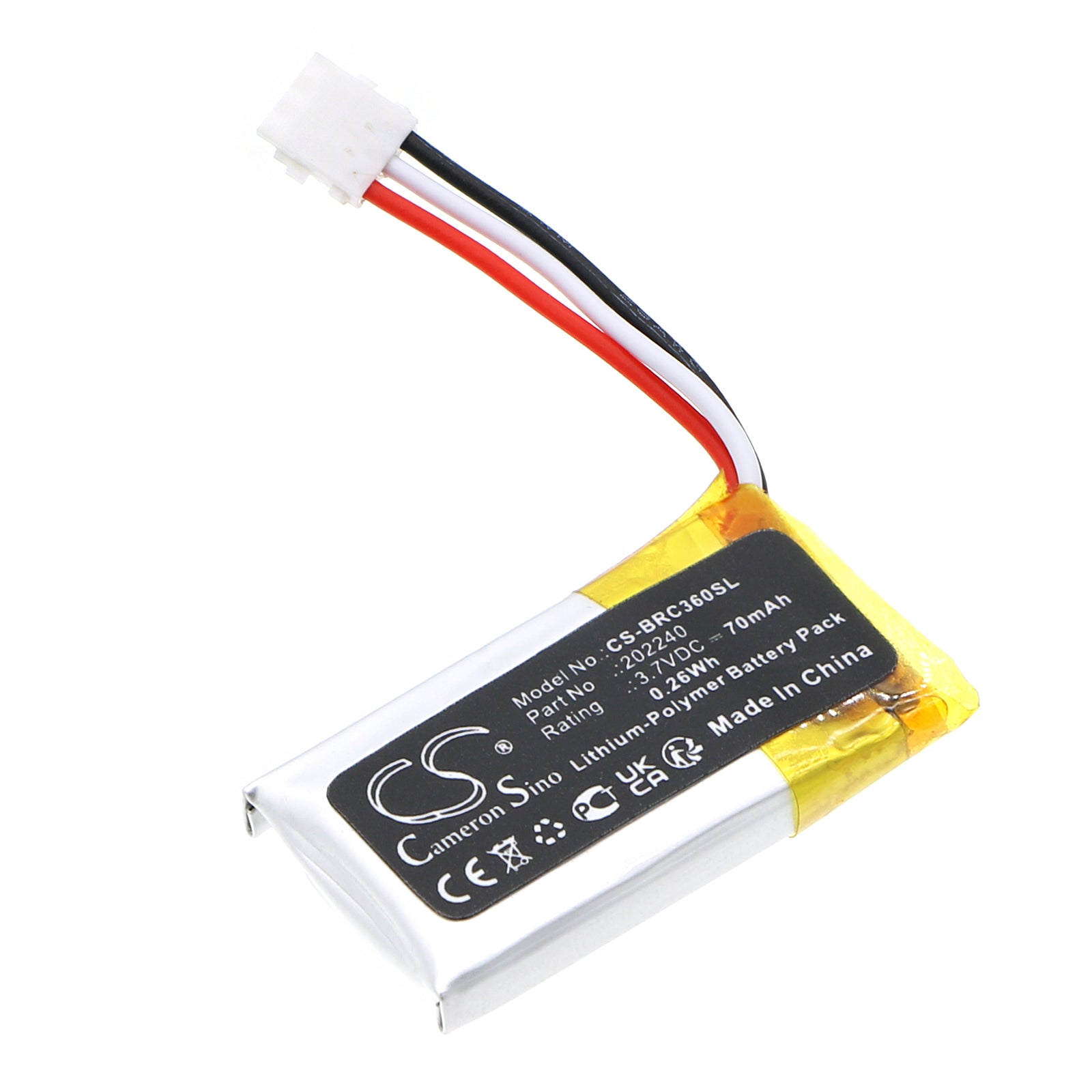 Li-Polymer, Ebike Parts Battery fits Bosch Brc3100, Brc3600, 3.7V, 70mAh Ebike Parts Cameron Sino Technology Limited