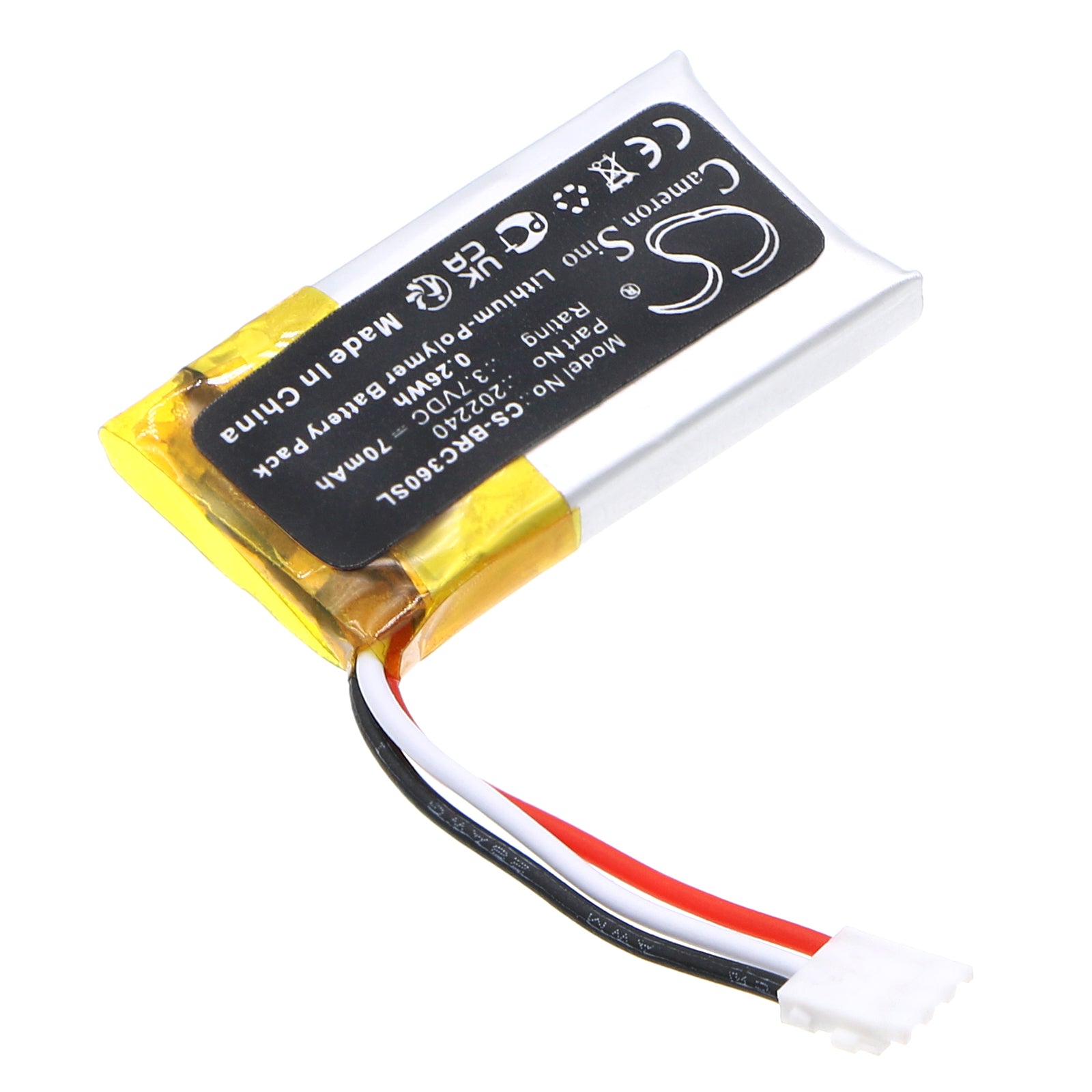 Li-Polymer, Ebike Parts Battery fits Bosch Brc3100, Brc3600, 3.7V, 70mAh Ebike Parts Cameron Sino Technology Limited