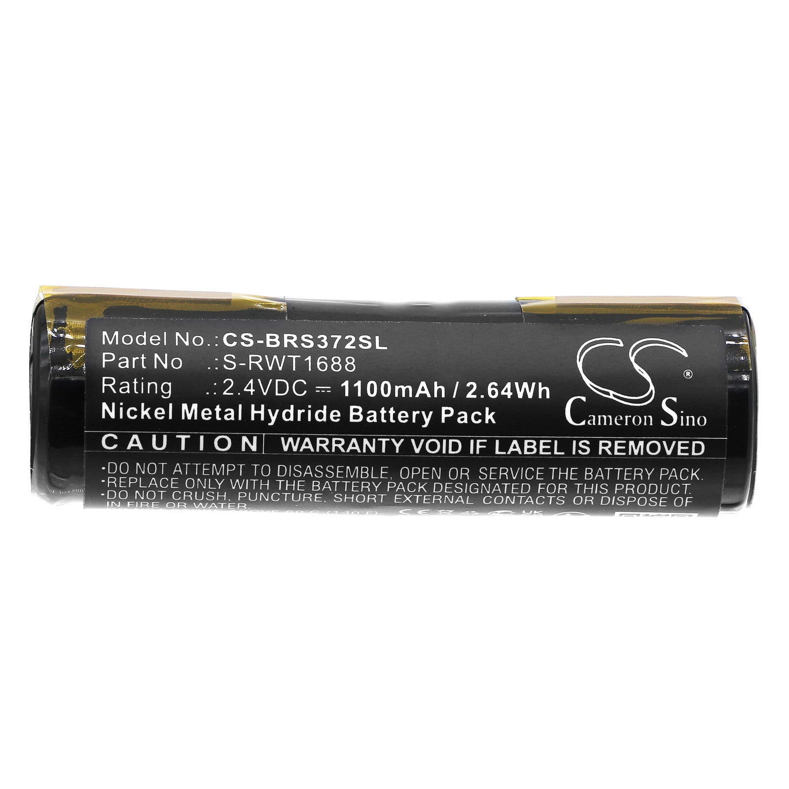 Ni-MH, Toothbrush Battery fits Rowenta Curamed Dentasonic, Dentacontrol 707, 2.4V, 1100mAh Toothbrush Cameron Sino Technology Limited