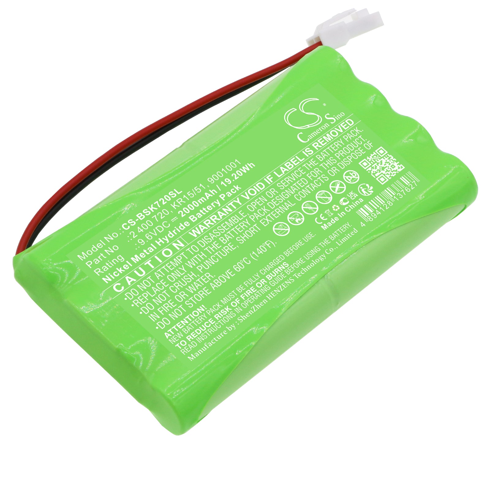 Ni-MH, Smart Home Battery fits Somfy Axovia, Axovia 220b, 9.6V, 2000mAh Smart Home Cameron Sino Technology Limited