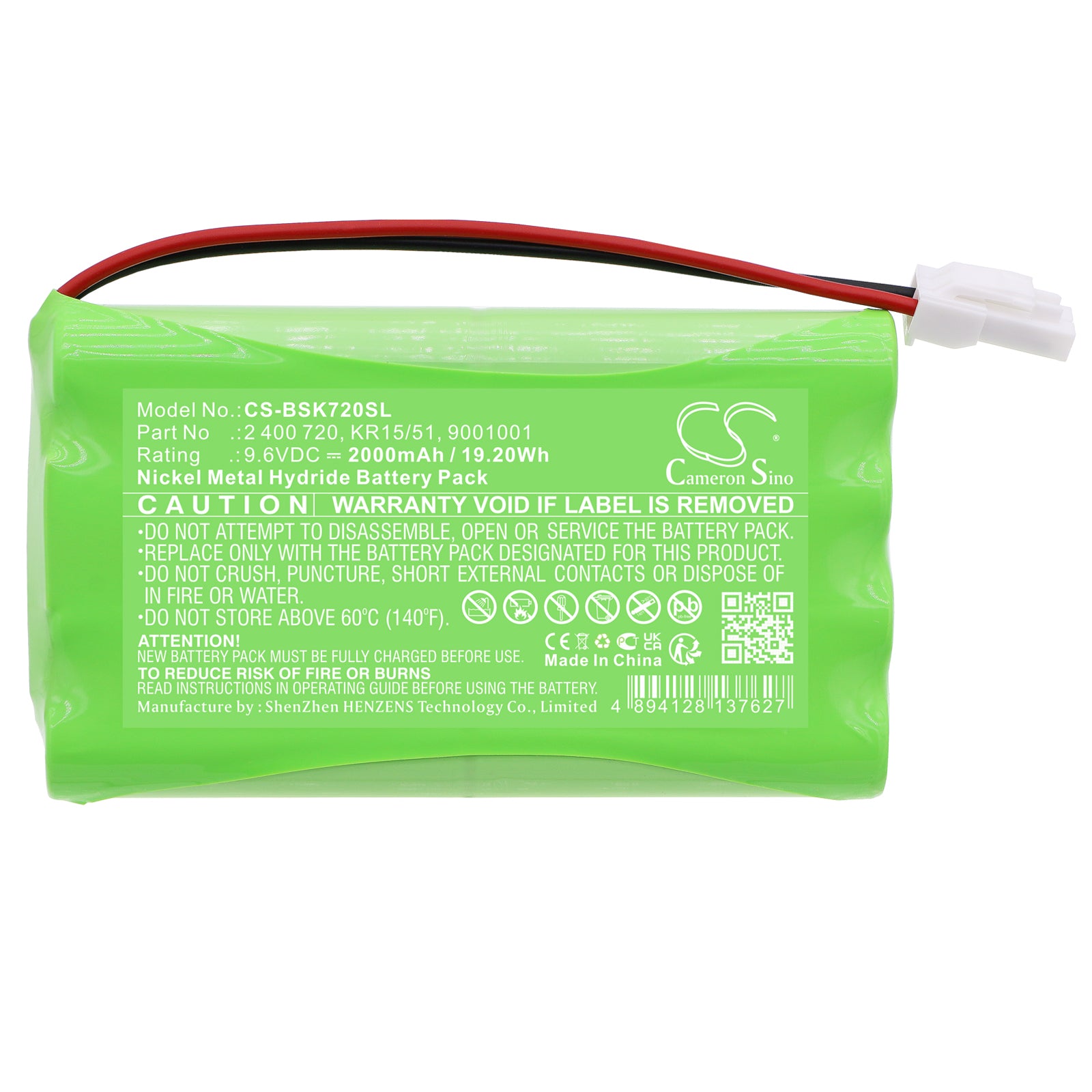 Ni-MH, Smart Home Battery fits Somfy Axovia, Axovia 220b, 9.6V, 2000mAh Smart Home Cameron Sino Technology Limited