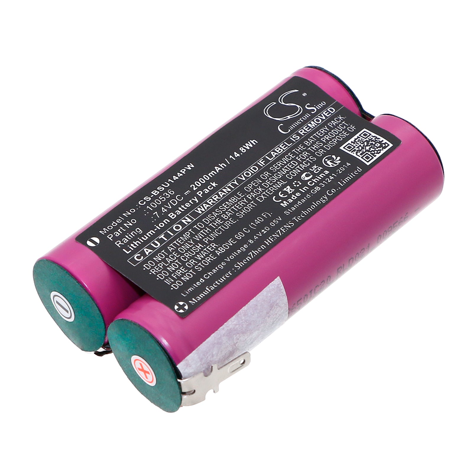 7.4V, Li-ion, 2000mAh, Battery fits Bosch UNEO, 14.8Wh Power Tools Cameron Sino Technology Limited