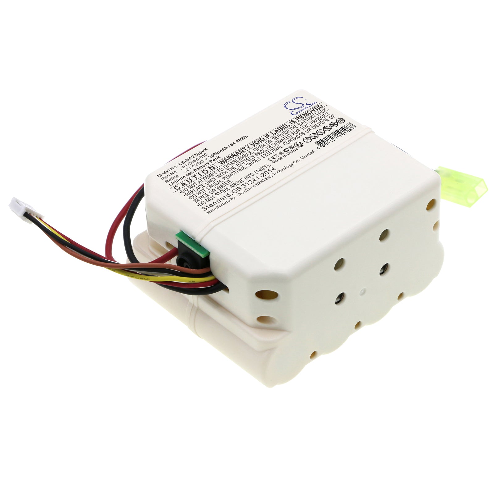 Li-ion, Vacuum Battery fits Bissell 2602c, 2602z, 21.6V, 3000mAh Vacuum Cameron Sino Technology Limited
