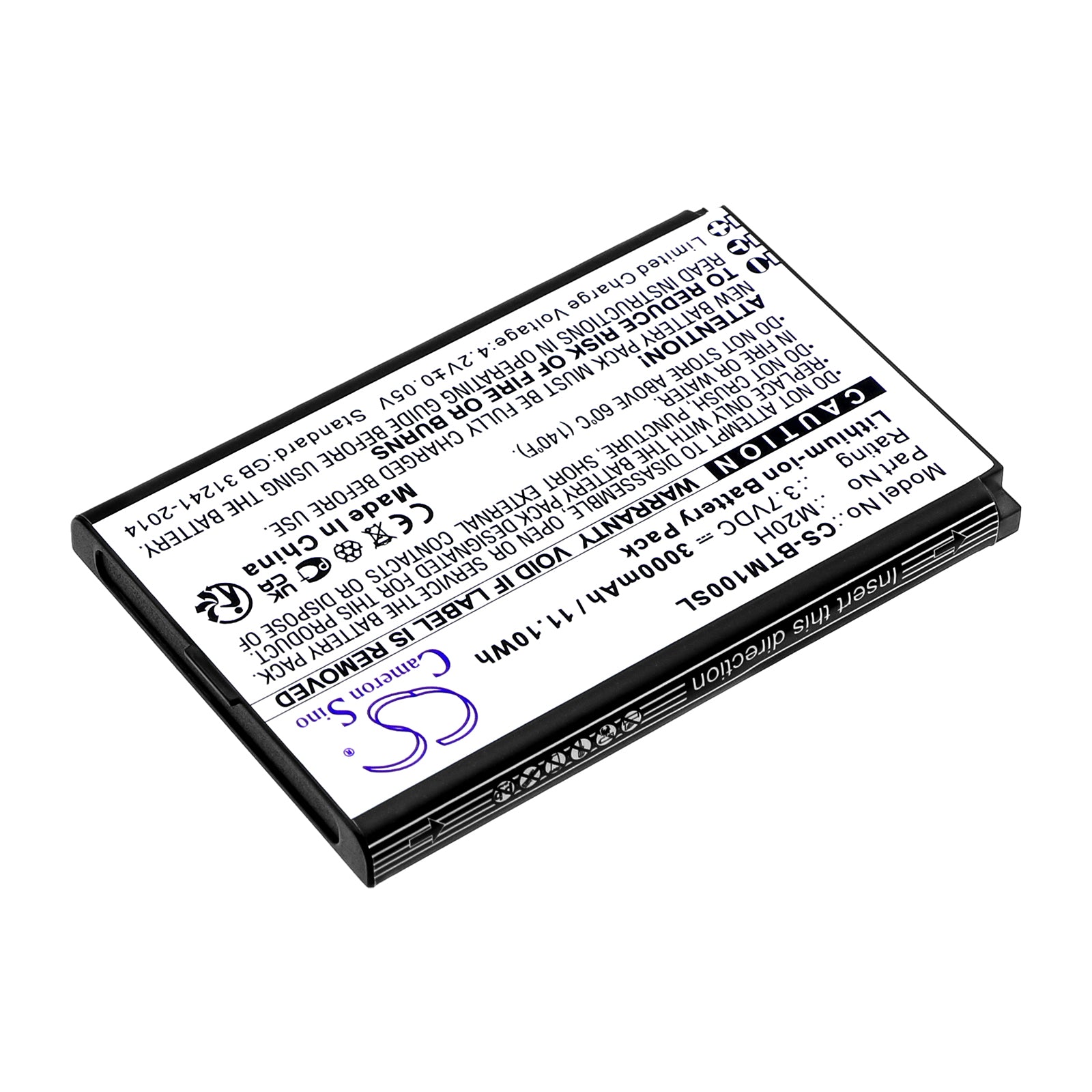 Li-ion, Hotspot Battery fits Smrat Pro M028at, Benteng M100, 3.7V, 3000mAh Hotspot Cameron Sino Technology Limited