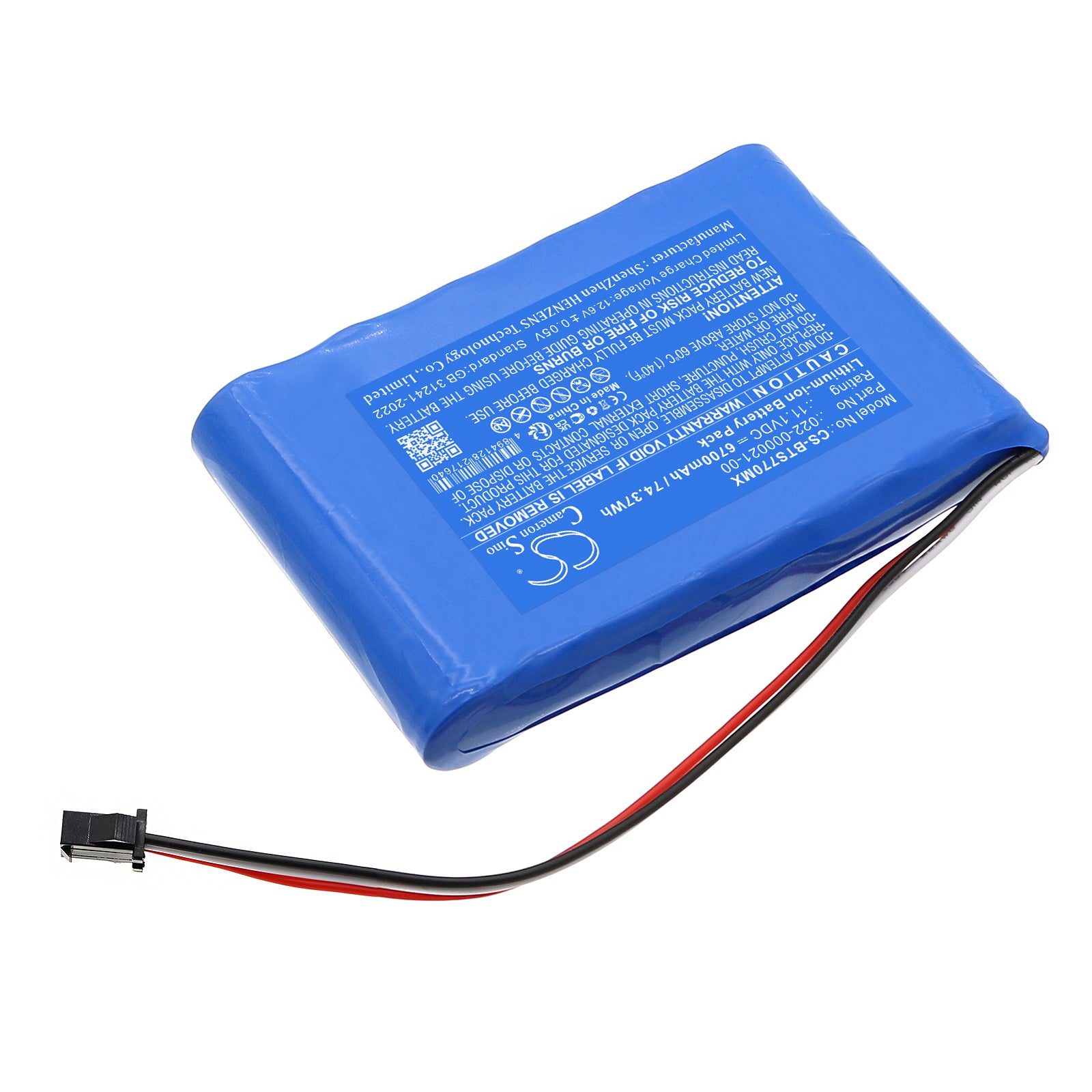 11.1V, Li-ion, 6700mAh, Battery fits Bistos BT-740 pulse oximeter, BT-770 pulse oximeter, 74.37Wh Medical Cameron Sino Technology Limited