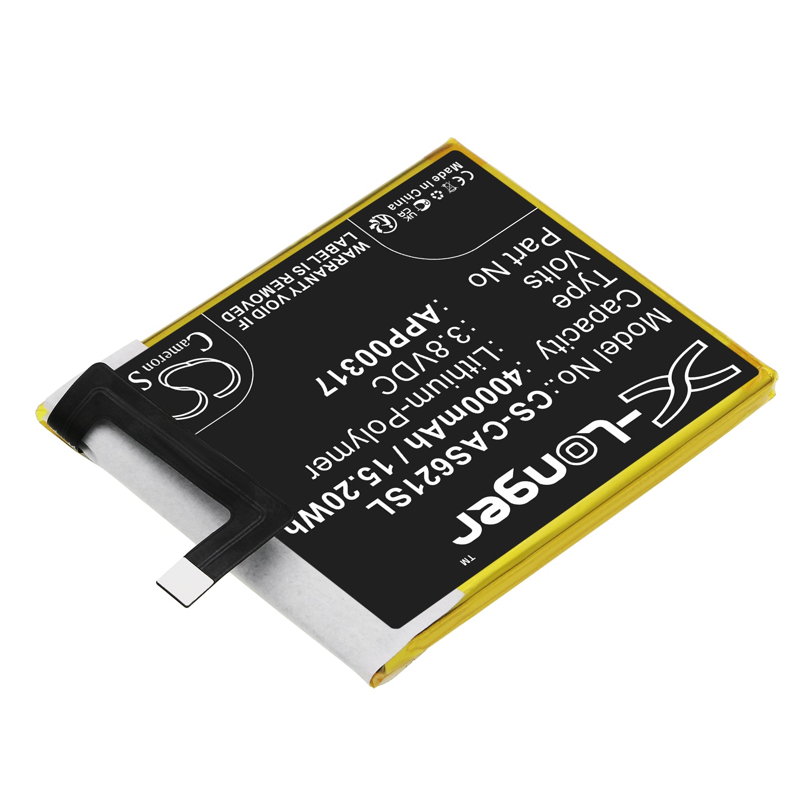 Li-Polymer, Mobile, SmartPhone Battery fits Cat S62 Pro, Caterpillar S62 Pro, 3.8V, 4000mAh Mobile, SmartPhone Cameron Sino Technology Limited