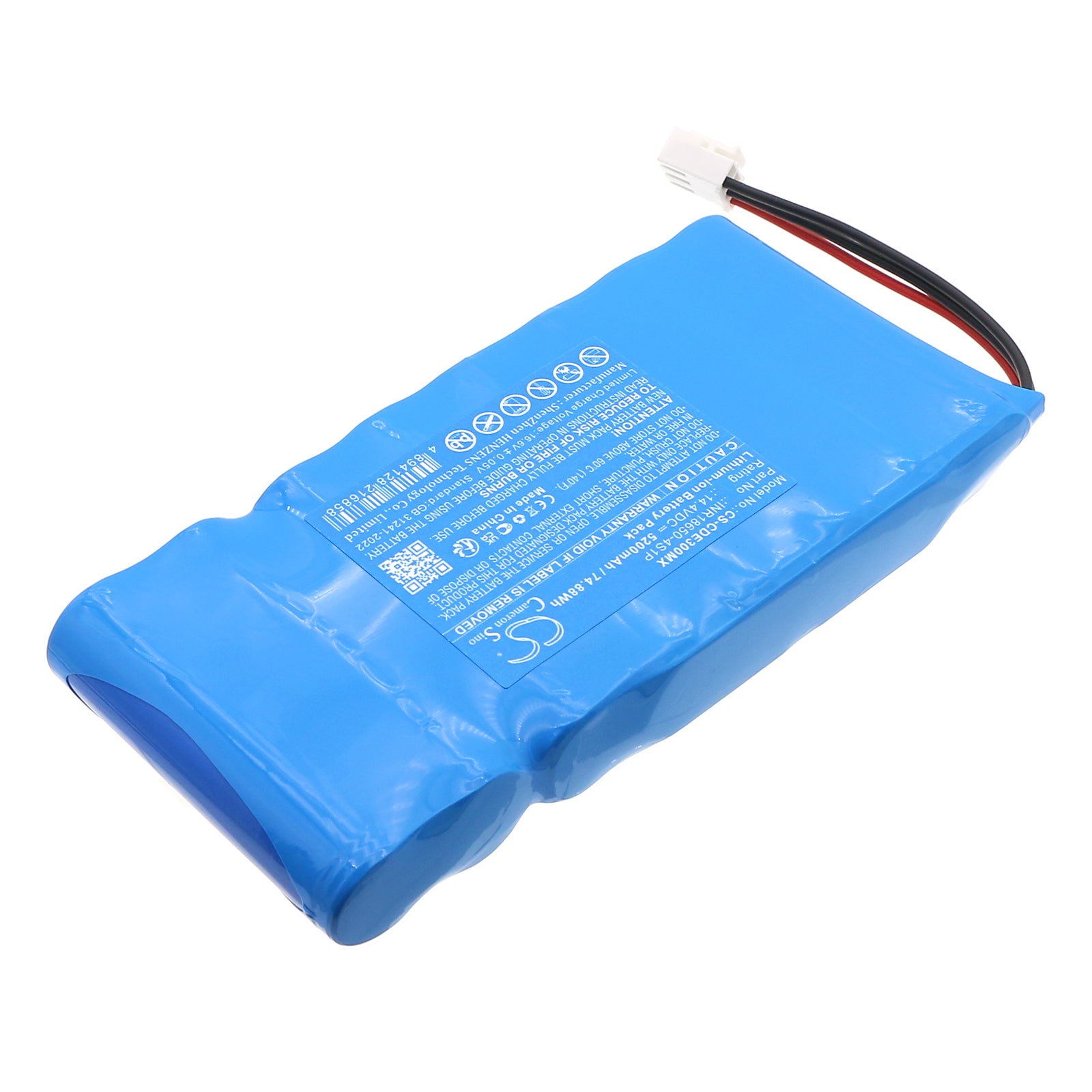 14.4V, Li-ion, 5200mAh, Battery fits Cardio E3, 74.88Wh Medical Cameron Sino Technology Limited