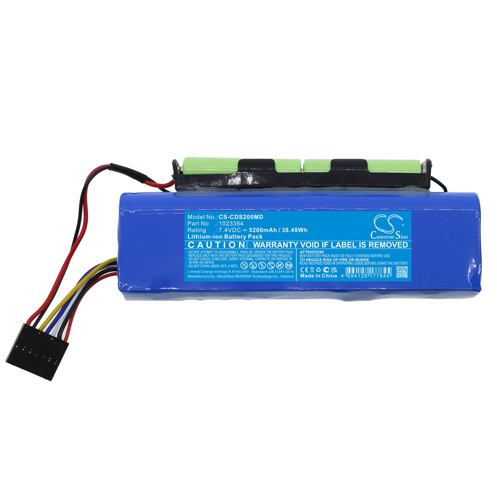 Li-ion, Medical Battery fits Circadiance Smartmonitor 2ps, Smartmonitor 2psl, 7.4V, 5200mAh Medical Cameron Sino Technology Limited