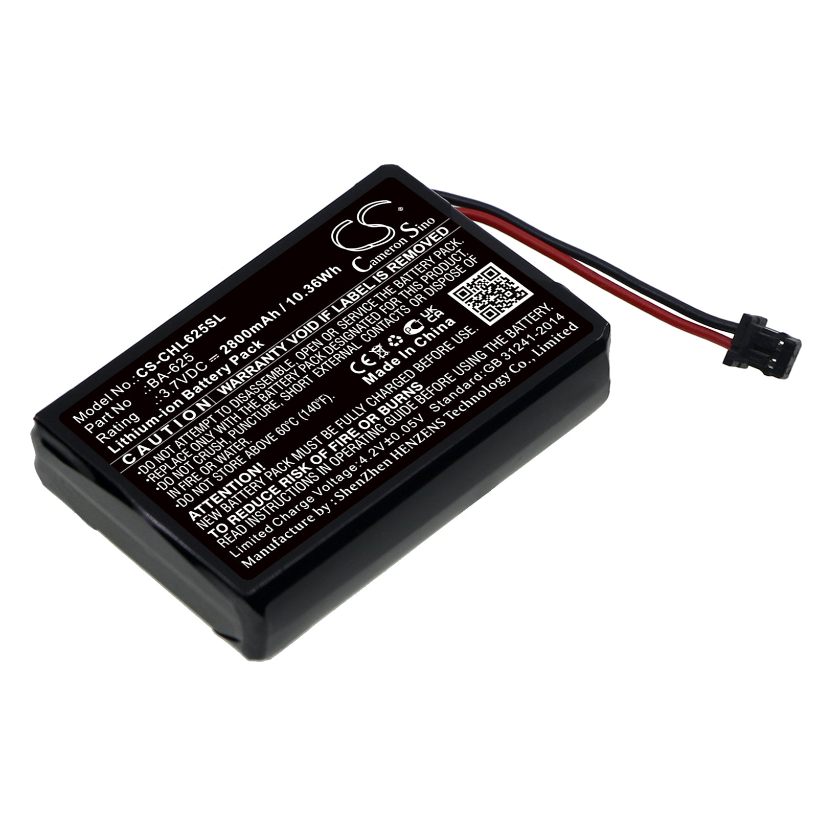Li-ion, Bicycle Flashlights Battery fits Cateye Hl-el625rc, 3.7V, 2800mAh Bicycles Flashlights Cameron Sino Technology Limited