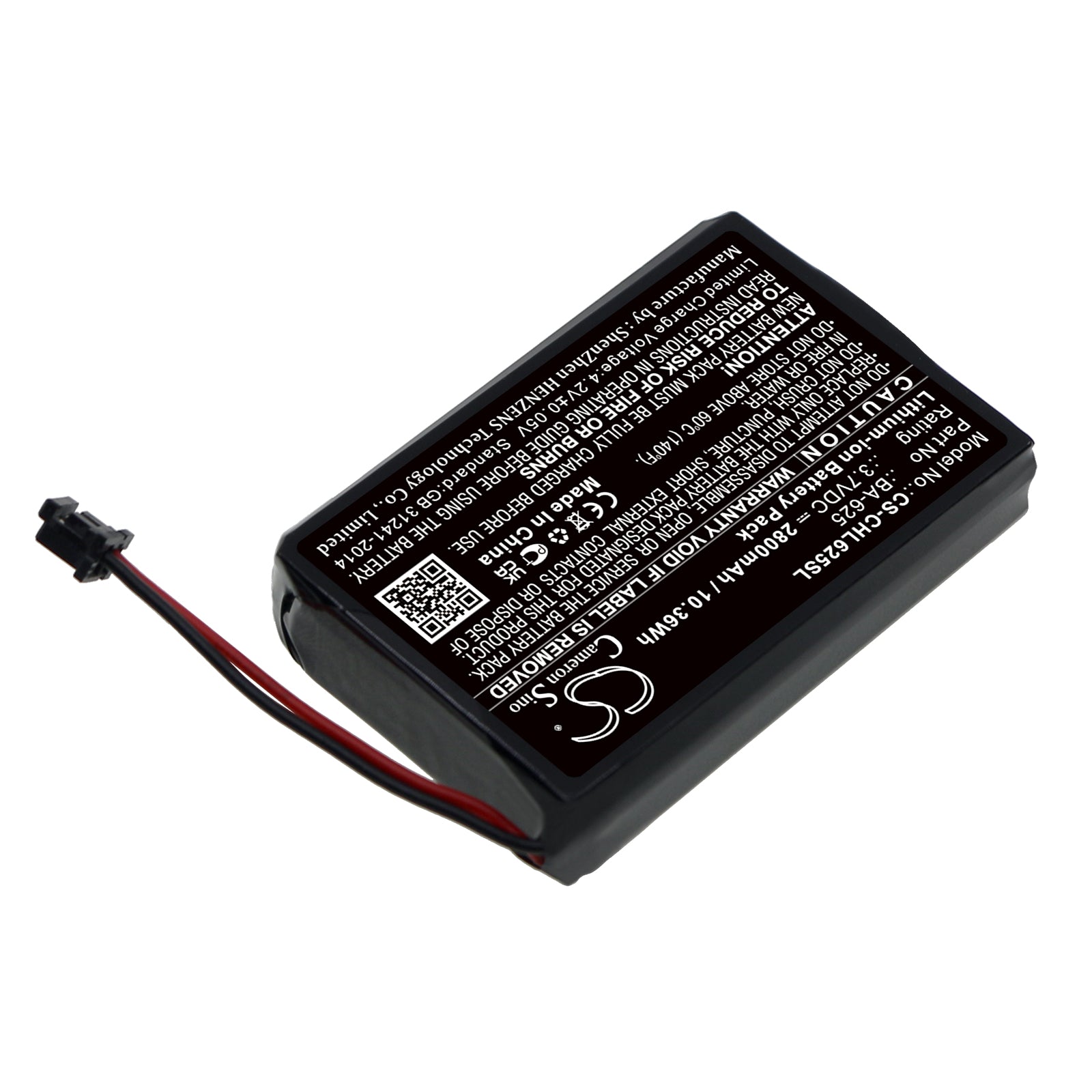 Li-ion, Bicycle Flashlights Battery fits Cateye Hl-el625rc, 3.7V, 2800mAh Bicycles Flashlights Cameron Sino Technology Limited