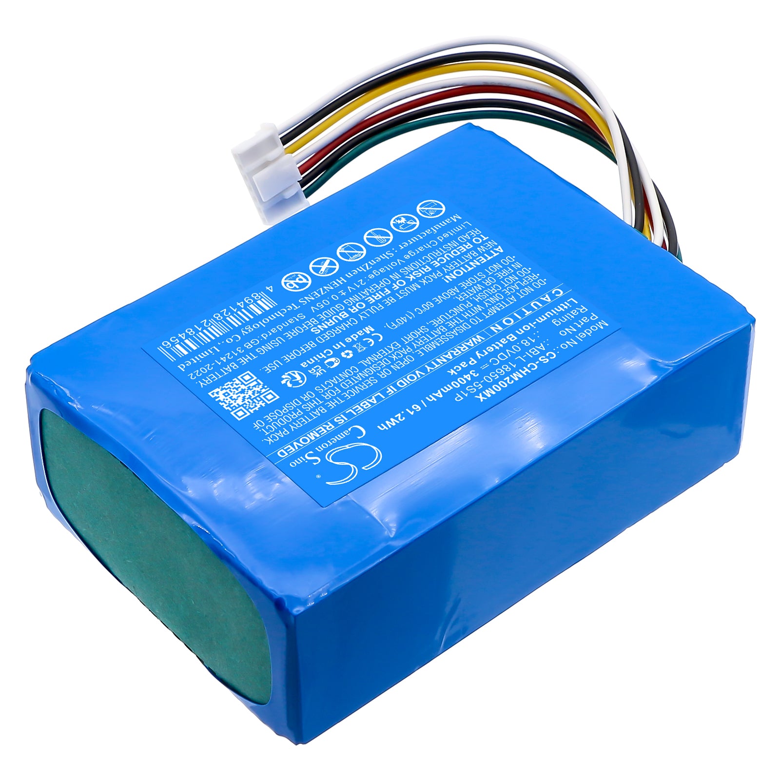 18V, Li-ion, 3400mAh, Battery fits Chattanooga Intelect Legend 2 Ultrasound, Intelect Mobile 2 Combo, 61.2Wh Medical Cameron Sino Technology Limited
