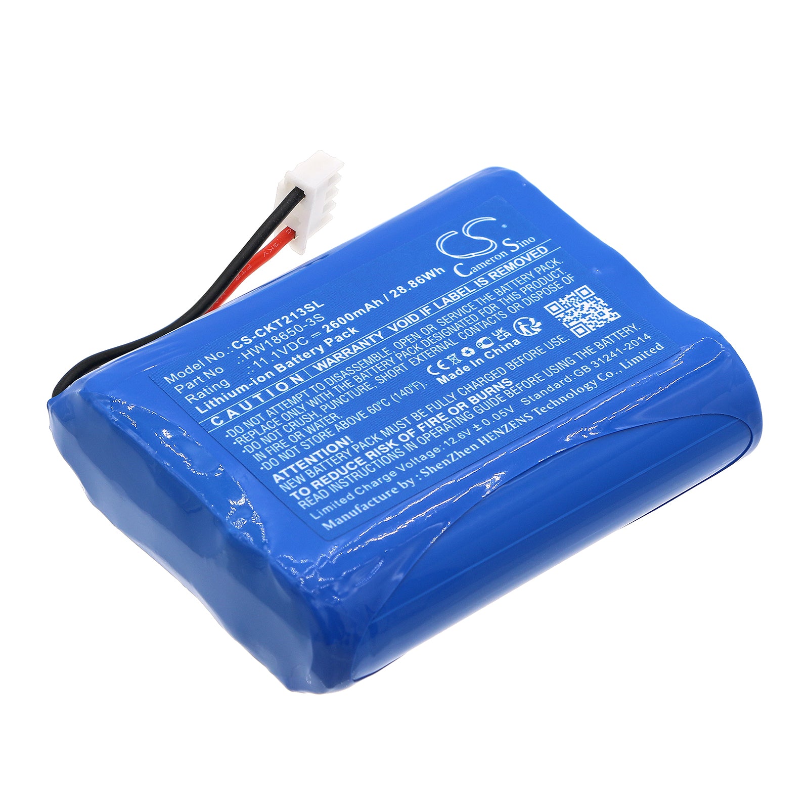 Li-ion, Equipment, Survey, Test Battery fits Clarke-tech Ct 2013, 11.1V, 2600mAh Equipment, Survey, Test Cameron Sino Technology Limited