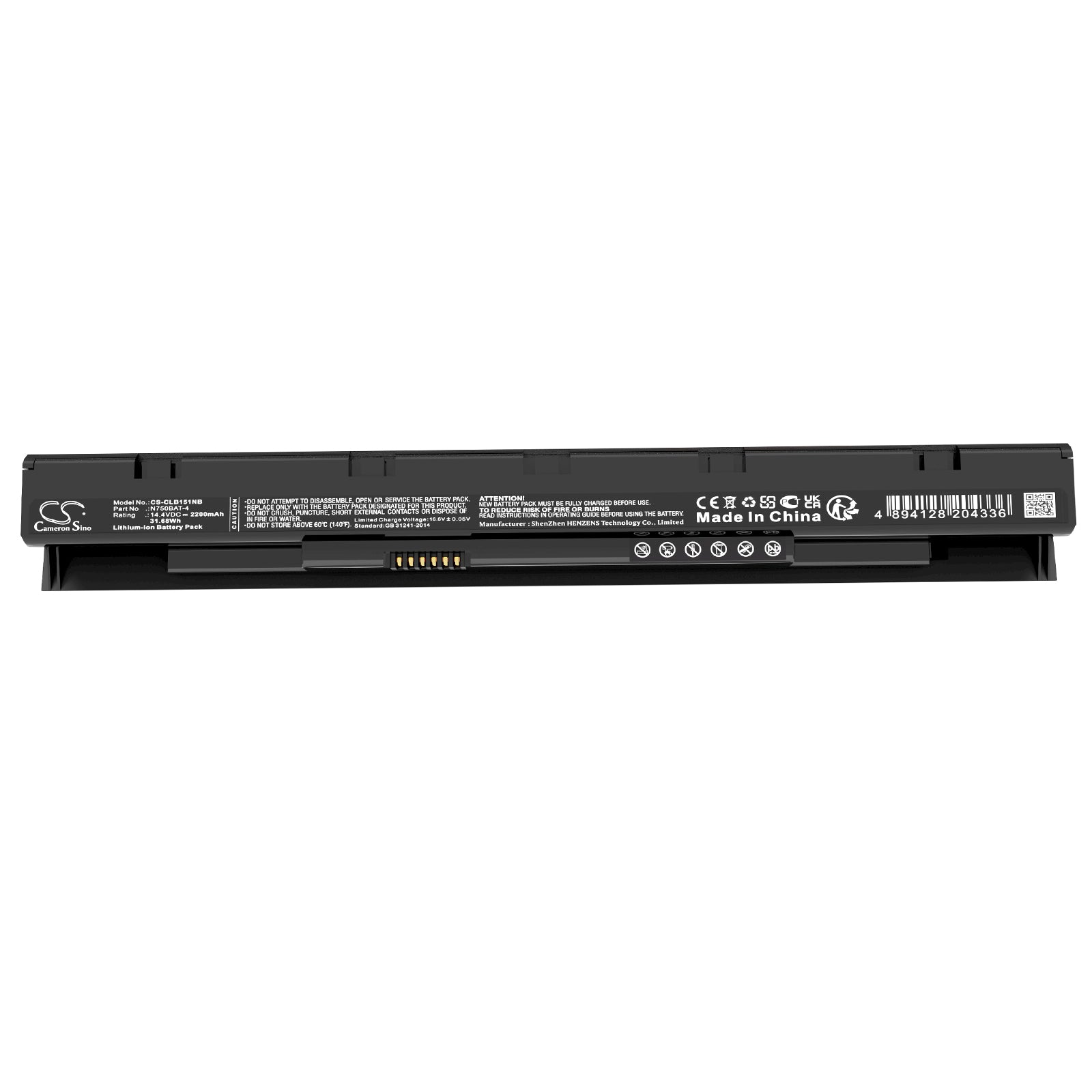 Li-ion, Notebook, Laptop Battery fits Ldlc Aurore N3u-8-s2, Wortmann Terra Mobile 1515, 14.4V, 2200mAh Notebook, Laptop Cameron Sino Technology Limited