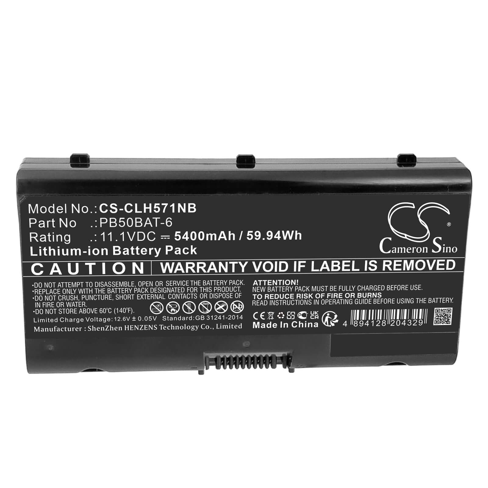 Li-ion, Notebook, Laptop Battery fits Cjscope Mx-756, Powerspec Powerspec 1520, 11.1V, 5400mAh Notebook, Laptop Cameron Sino Technology Limited