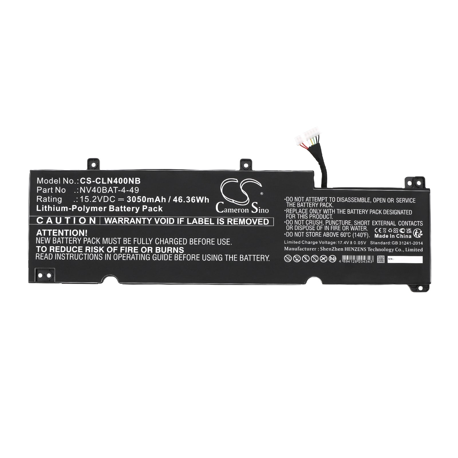 Li-ion, Notebook, Laptop Battery fits Schenker Xmg Core 14, Tuxedo Book Xp14 Gen 12, 15.2V, 3050mAh Notebook, Laptop Cameron Sino Technology Limited