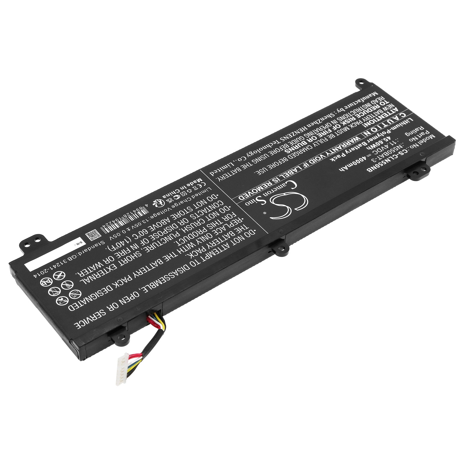 Li-Polymer, Notebook, Laptop Battery fits Clevo N550rn, N551rc, 11.4V, 4000mAh Notebook, Laptop Cameron Sino Technology Limited
