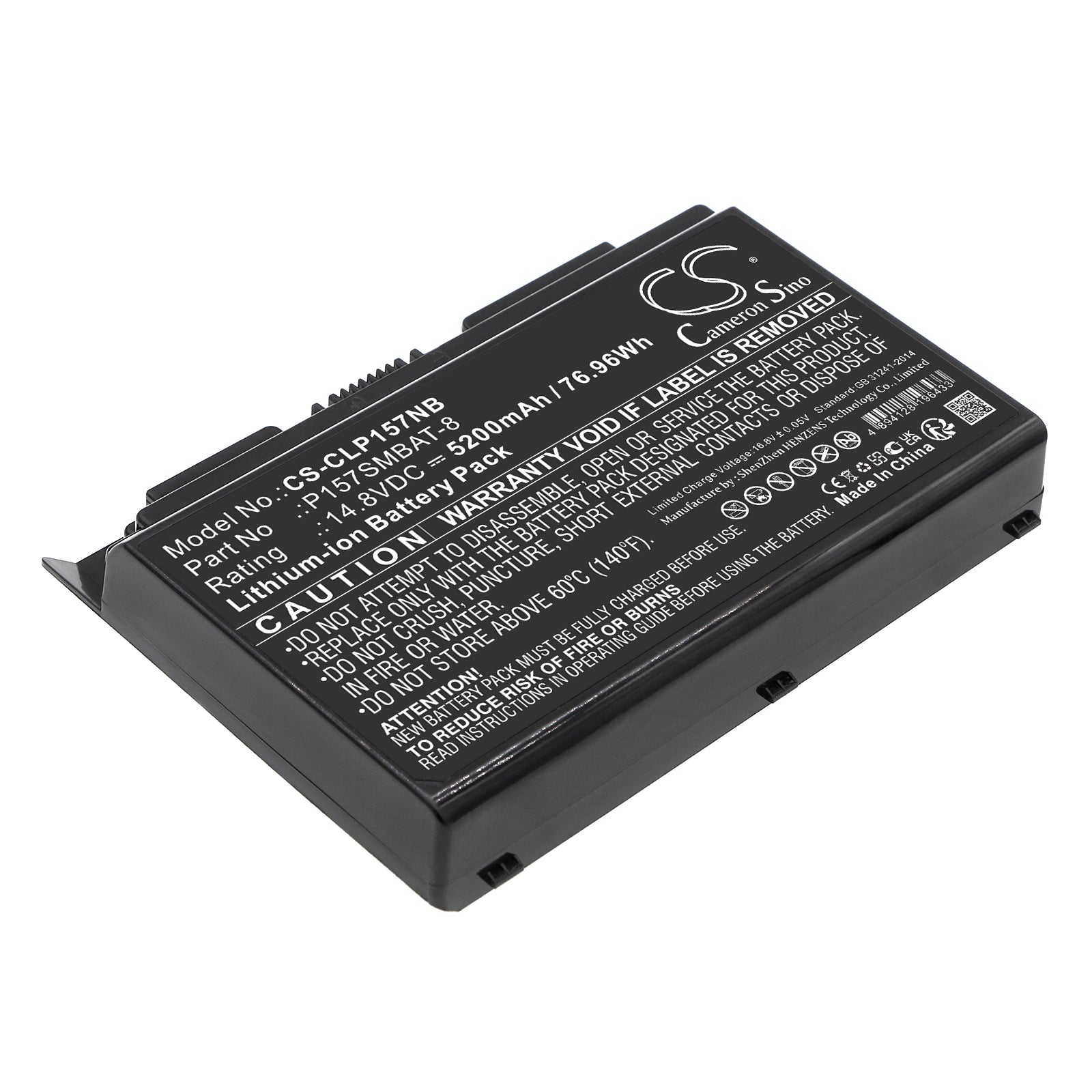 Li-ion, Notebook, Laptop Battery fits Schenker Xmg P502, Xmg P503, 14.8V, 5200mAh Notebook, Laptop Cameron Sino Technology Limited